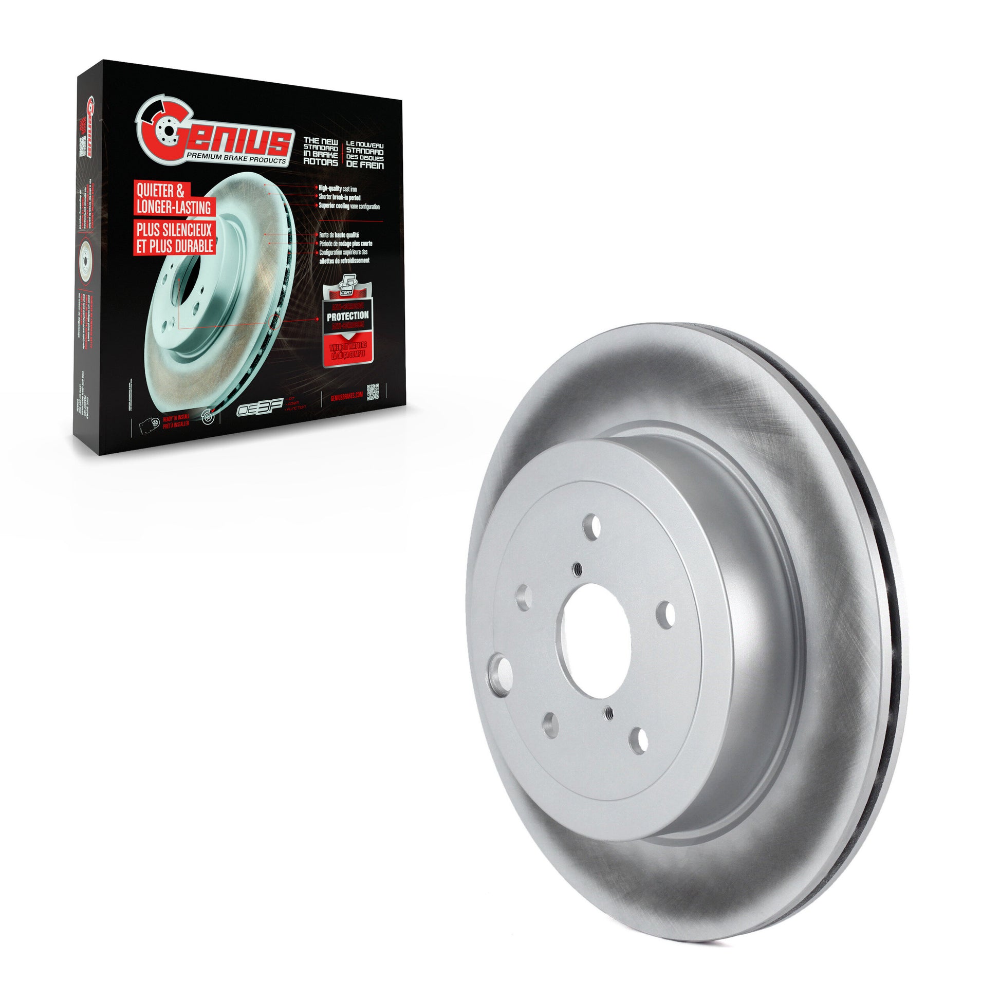 Genius GCR-980682 Disc Brake Rotor for 2008-2017 Subaru WRX STI, Subaru Impreza - Rear