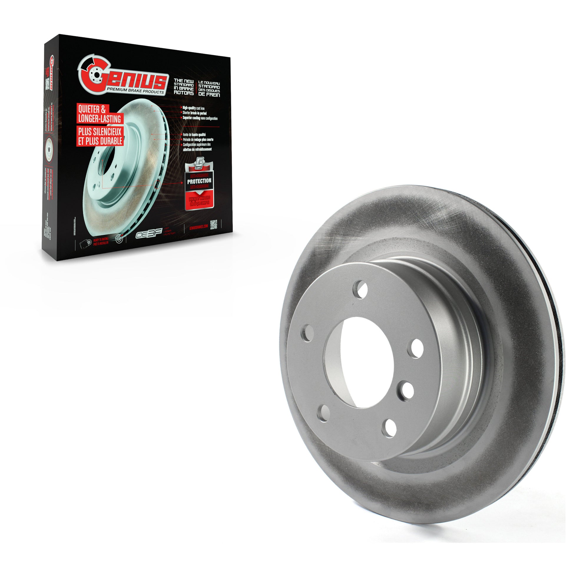 Genius GCR-980692 Disc Brake Rotor for 2008-2013 BMW 128i - Rear