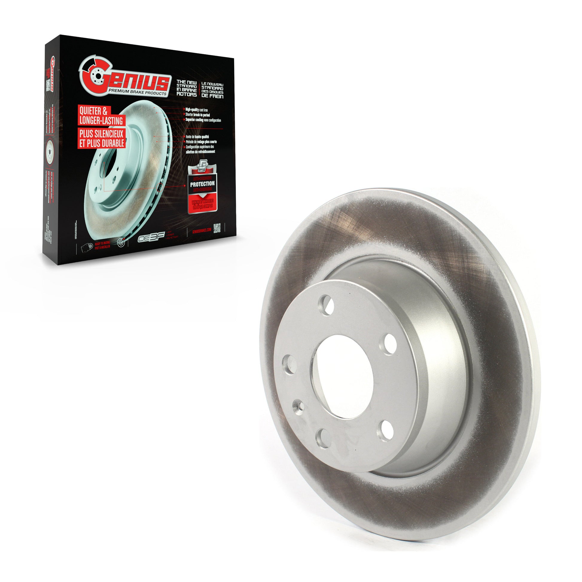 Genius GCR-980693 Disc Brake Rotor for 2008-2015 Audi TT, Audi TT Quattro - Rear