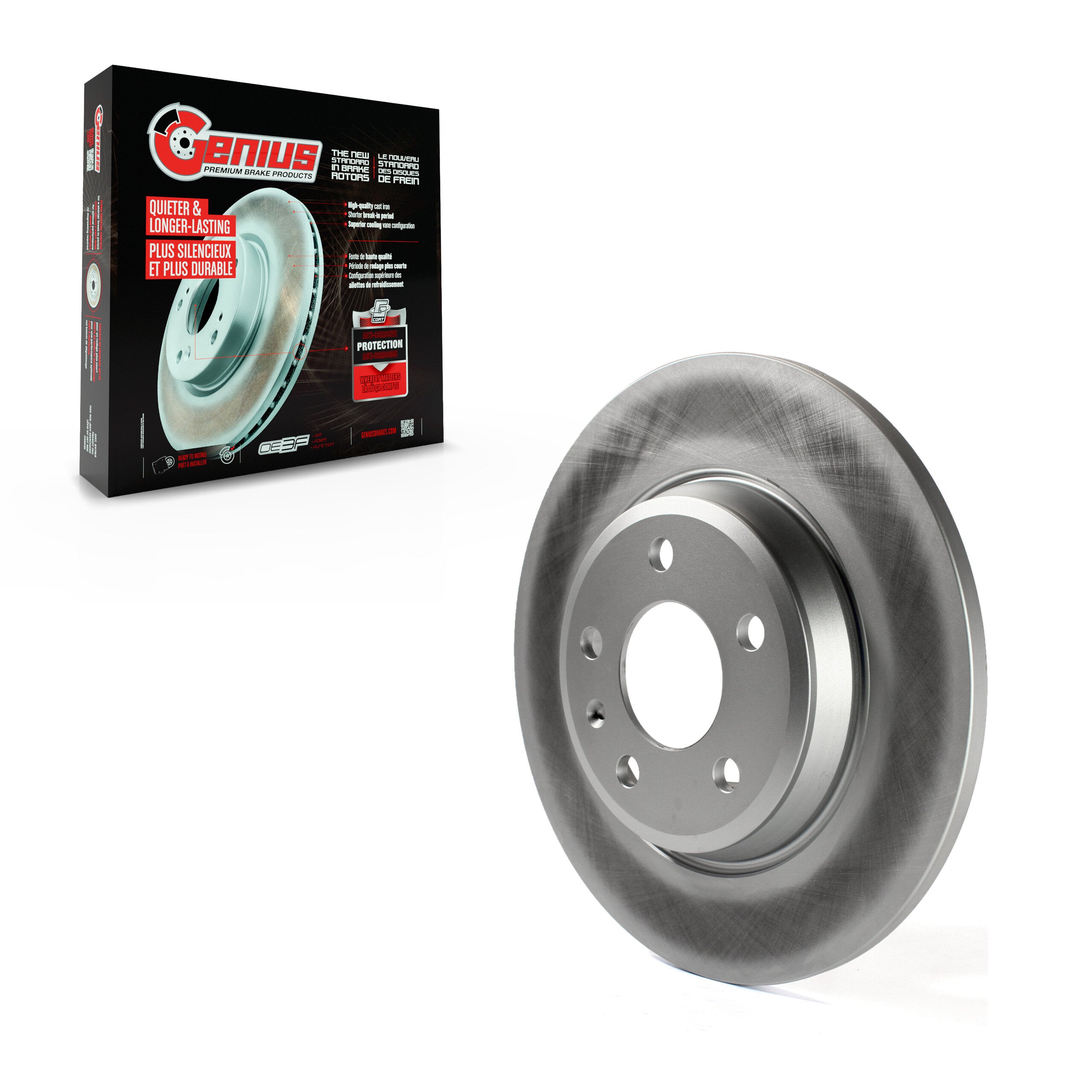 Genius GCR-980694 Disc Brake Rotor for 2008-2023 Audi A5 Sportback, Audi A4, Audi A4 Quattro - Rear