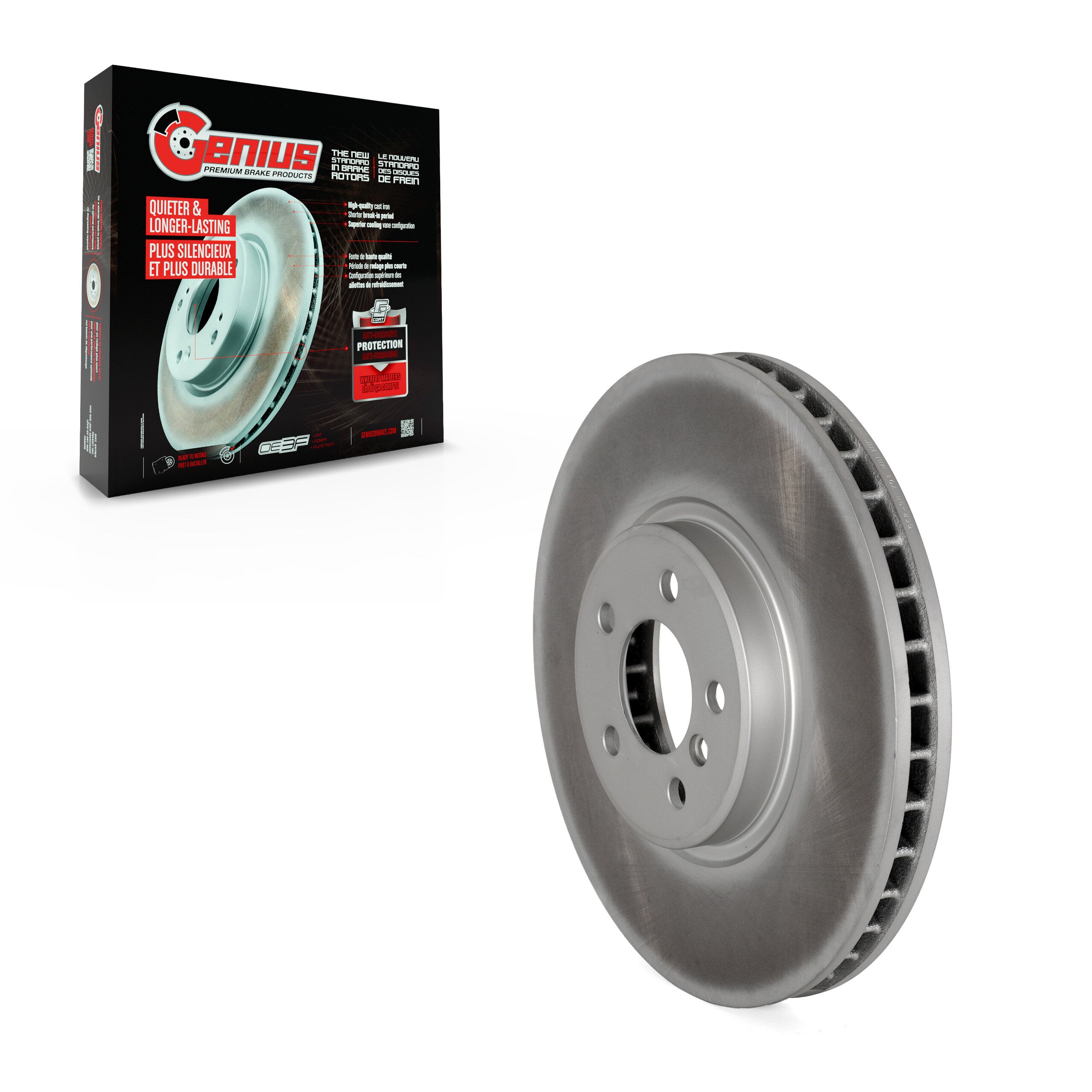 Genius GCR-980701 Disc Brake Rotor for 2008-2019 BMW X5, BMW X6 - Front