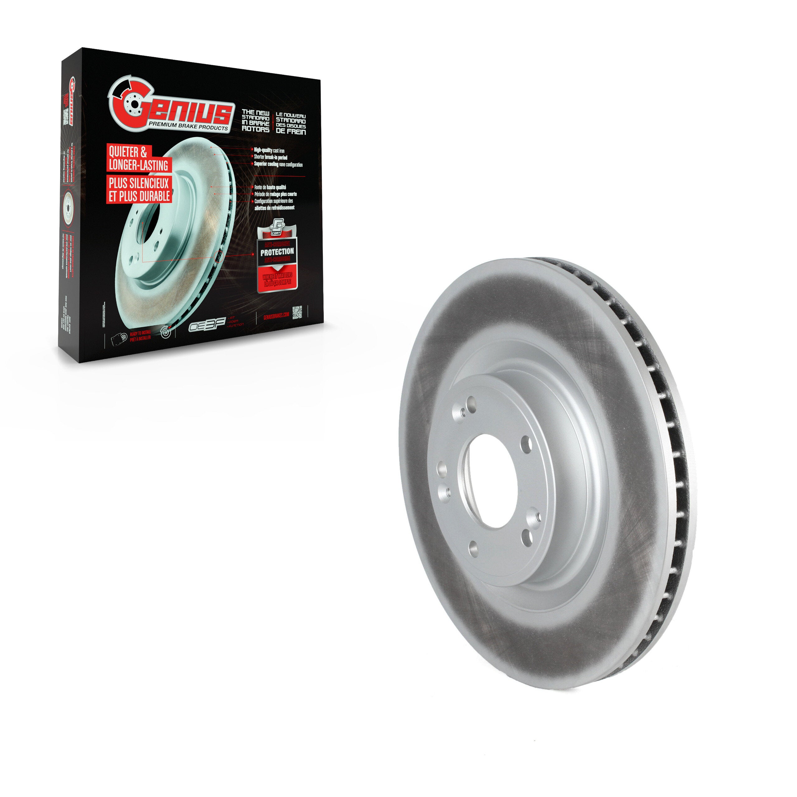 Genius GCR-980707 Disc Brake Rotor for 2009-2011 Hyundai Genesis - Front