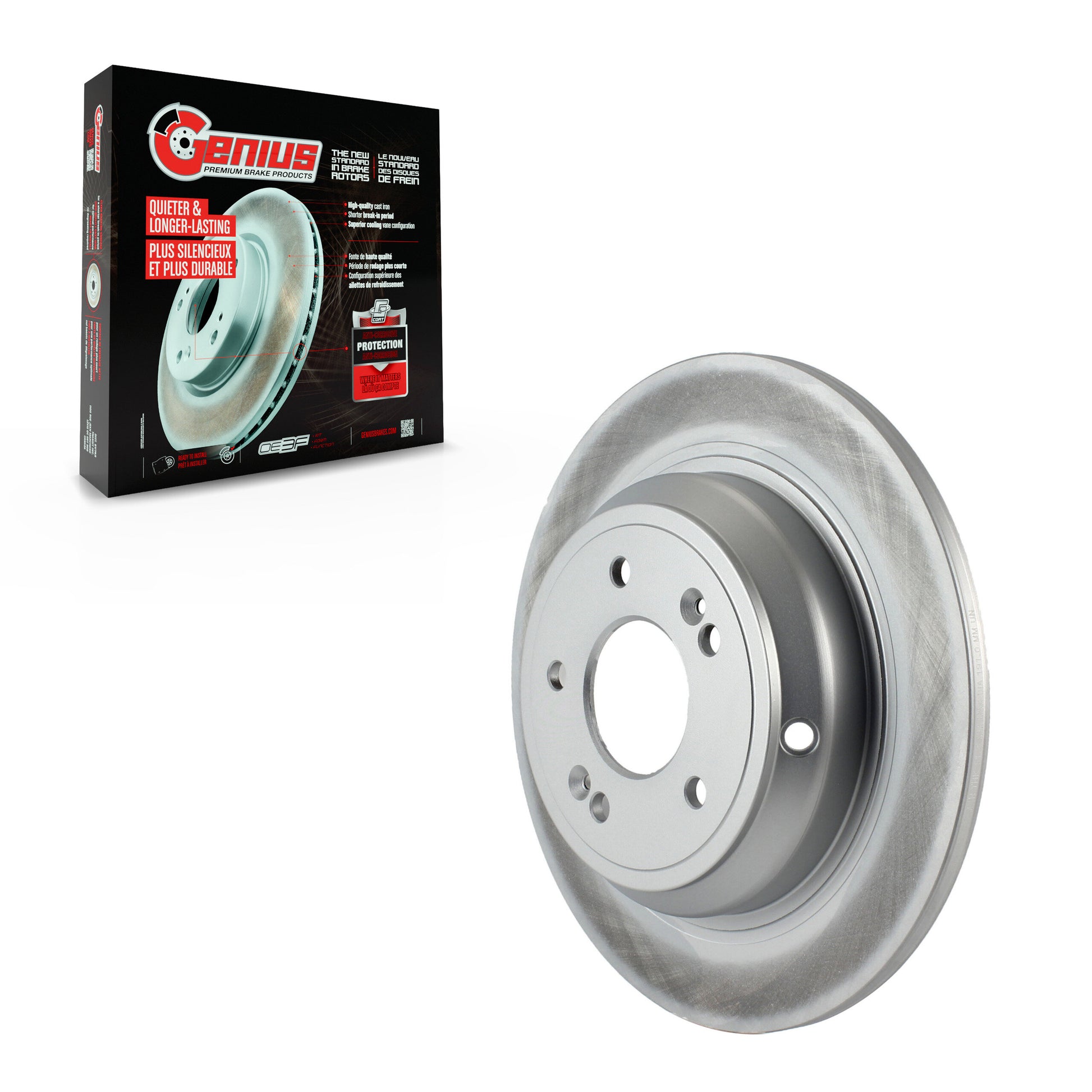 Genius GCR-980708 Disc Brake Rotor for 2009-2020 Genesis G80, Kia K900, Hyundai Genesis - Rear