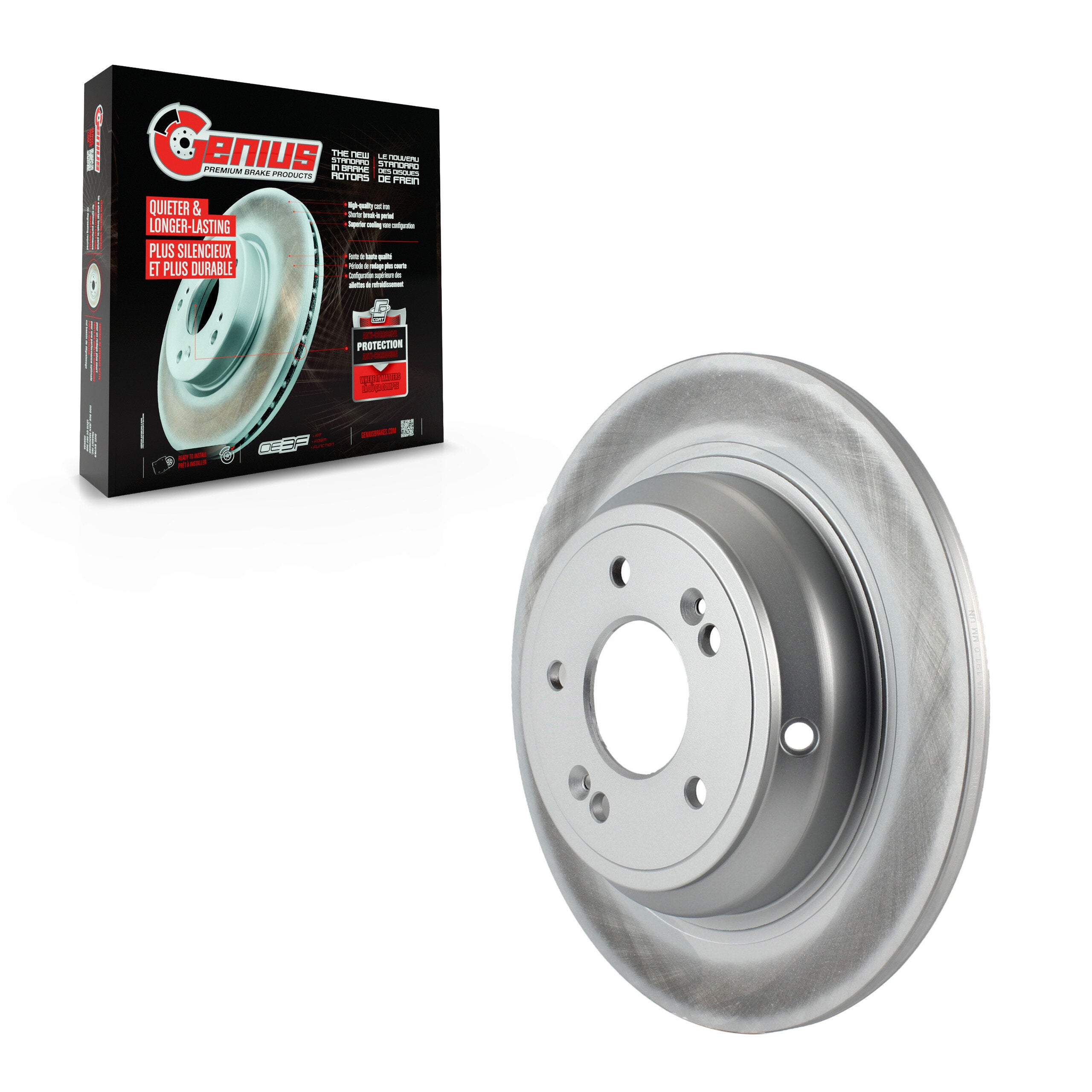 Genius GCR-980708 Disc Brake Rotor for 2009-2020 Genesis G80, Kia K900, Hyundai Genesis - Rear