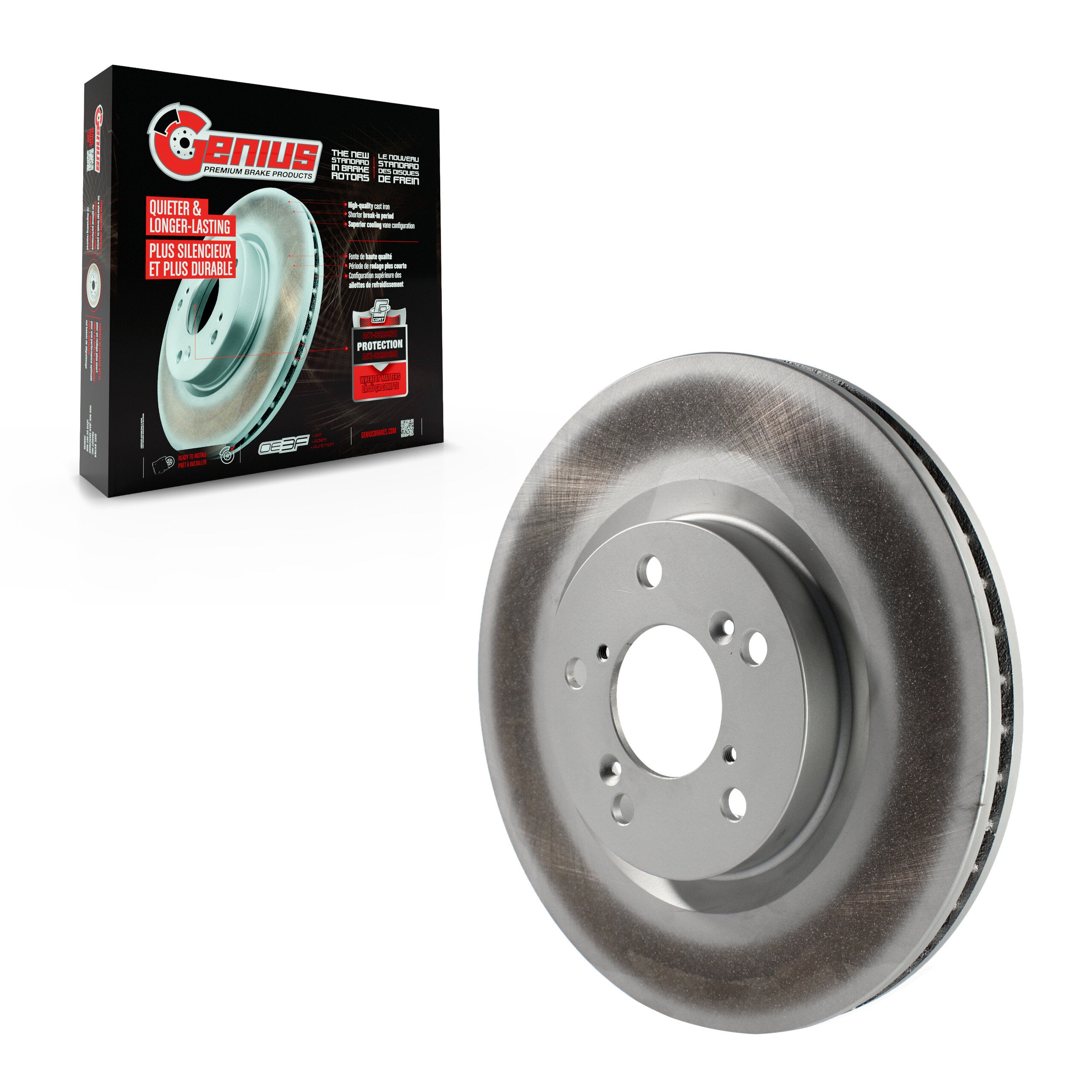 Genius GCR-980738 Disc Brake Rotor for 2009-2014 Honda Odyssey, Acura TL - Front