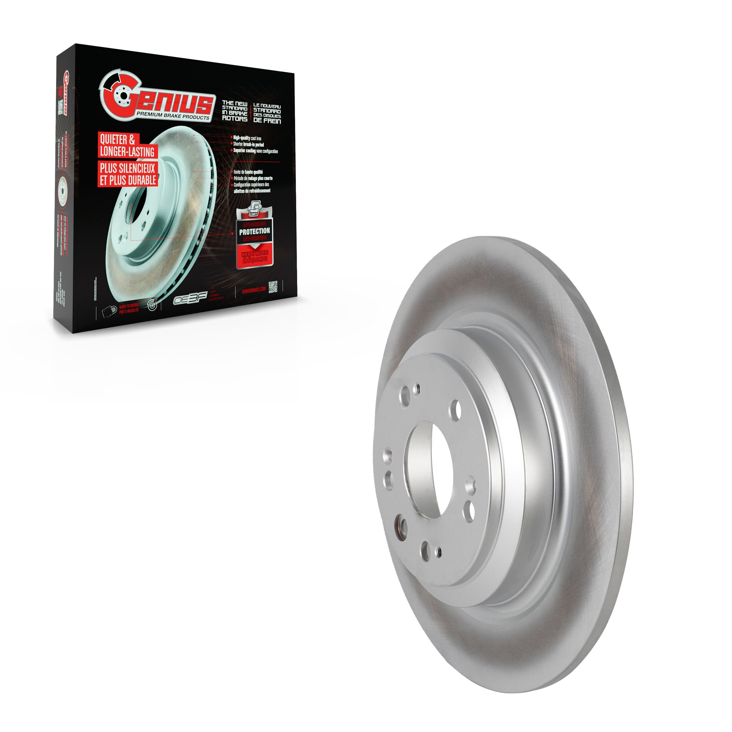 Genius GCR-980739 Disc Brake Rotor for 2009-2014 Acura TL - Rear