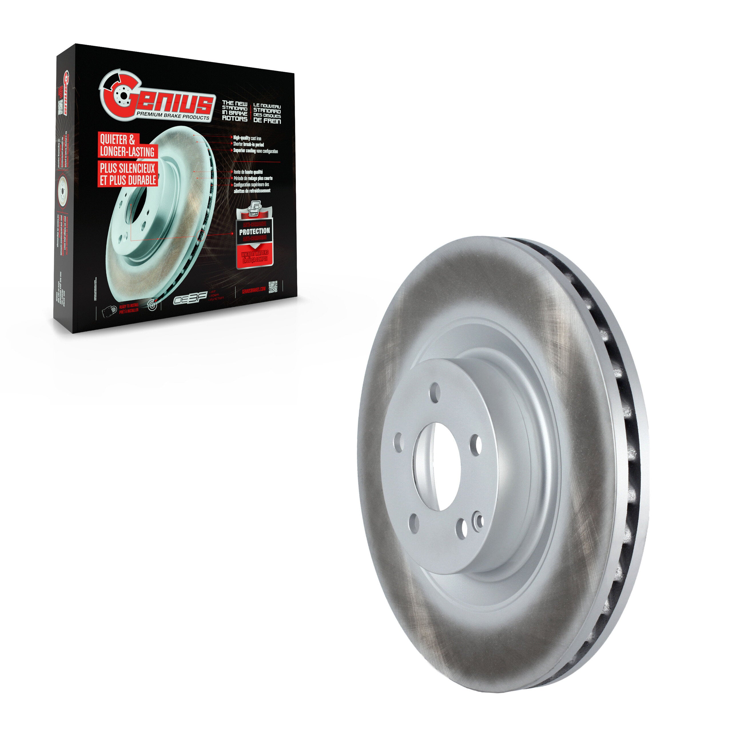 Genius GCR-980743 Disc Brake Rotor for 2007-2014 Mercedes-Benz S350, Mercedes-Benz SL550, Mercedes-Benz S400 - Front