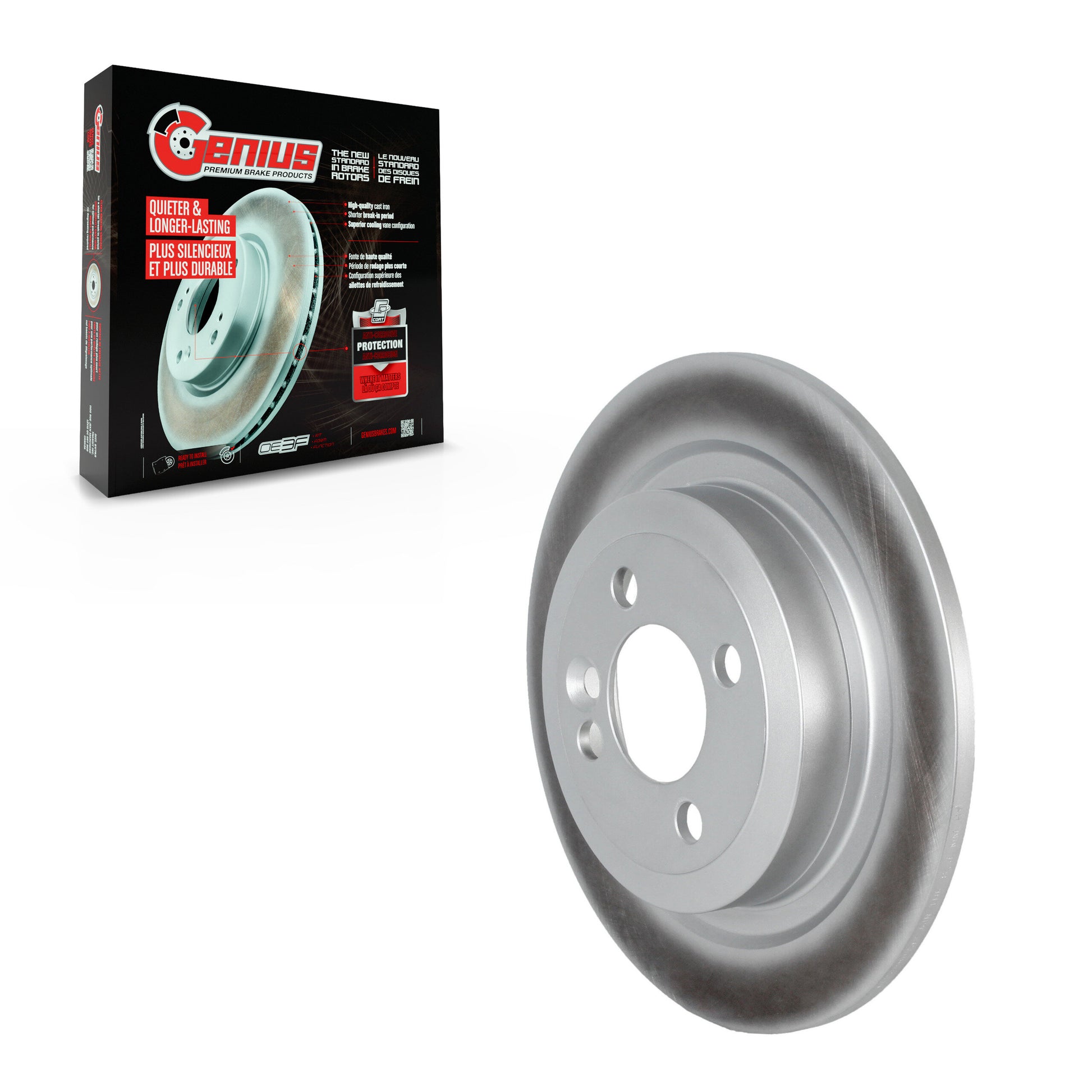 Genius GCR-980748 Disc Brake Rotor for 2007-2015 Mini Cooper - Rear