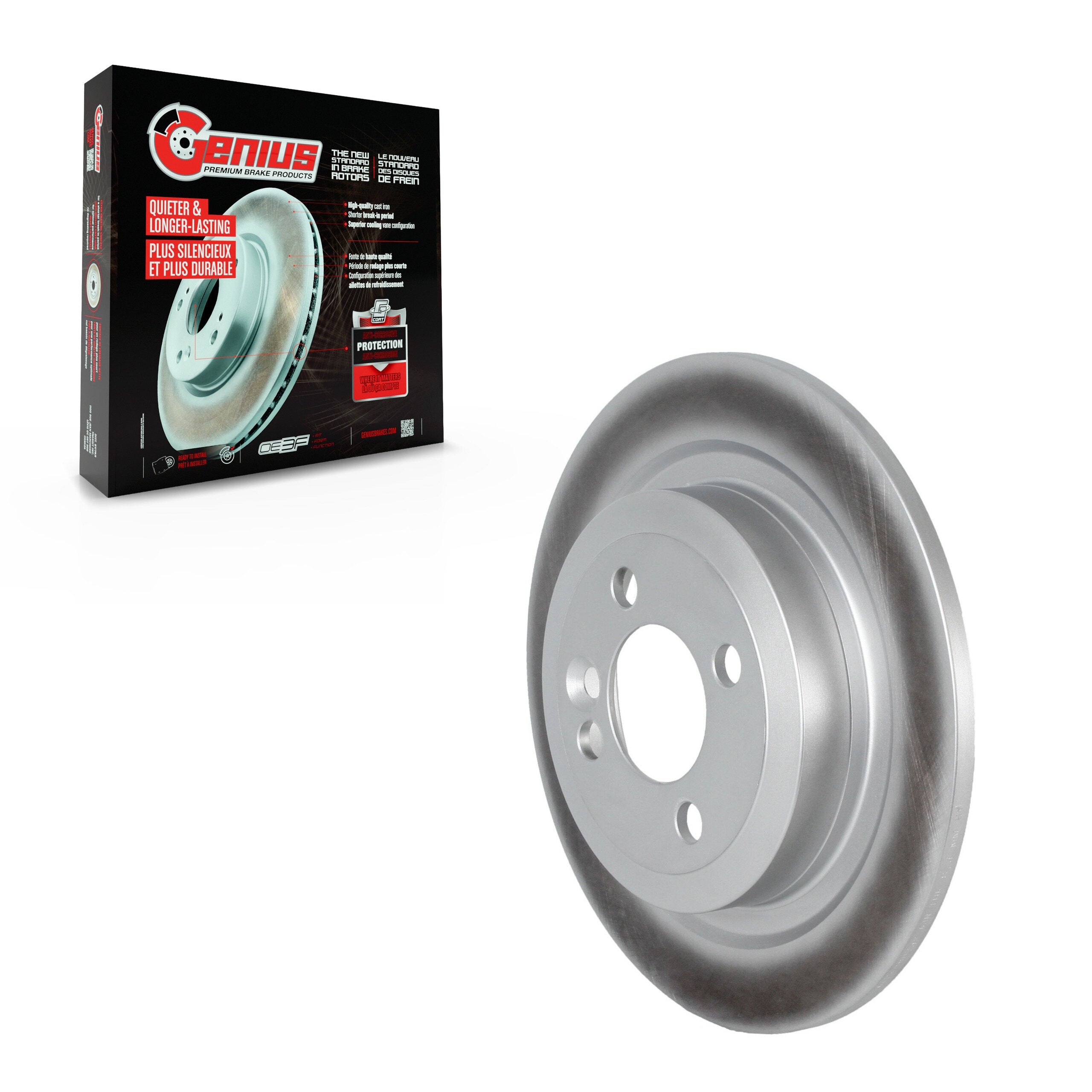 Genius GCR-980748 Disc Brake Rotor for 2007-2015 Mini Cooper - Rear