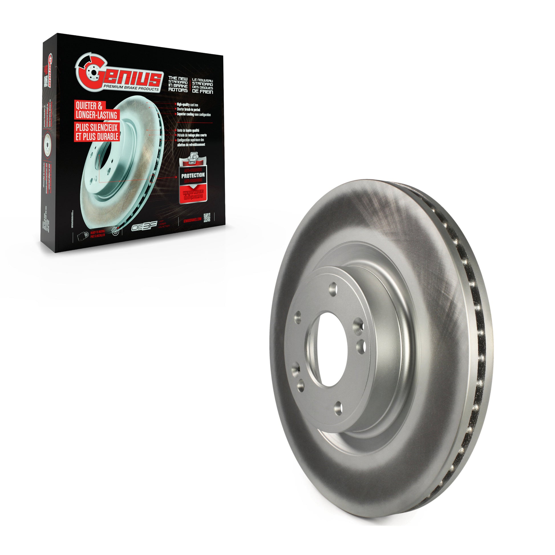 Genius GCR-980767 Disc Brake Rotor for 2010-2016 Hyundai Genesis Coupe - Front