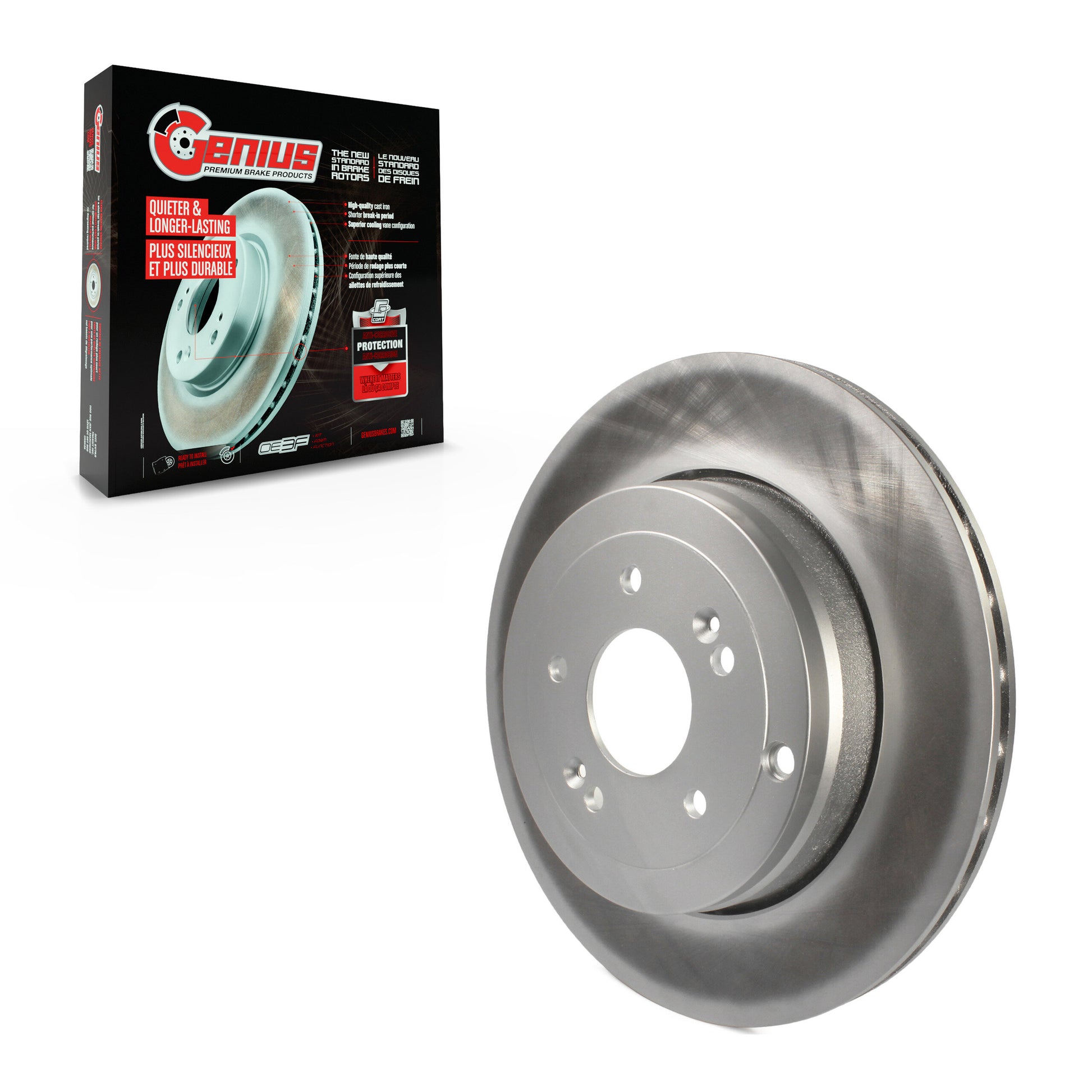 Genius GCR-980772 Disc Brake Rotor for 2010-2016 Hyundai Genesis Coupe - Rear