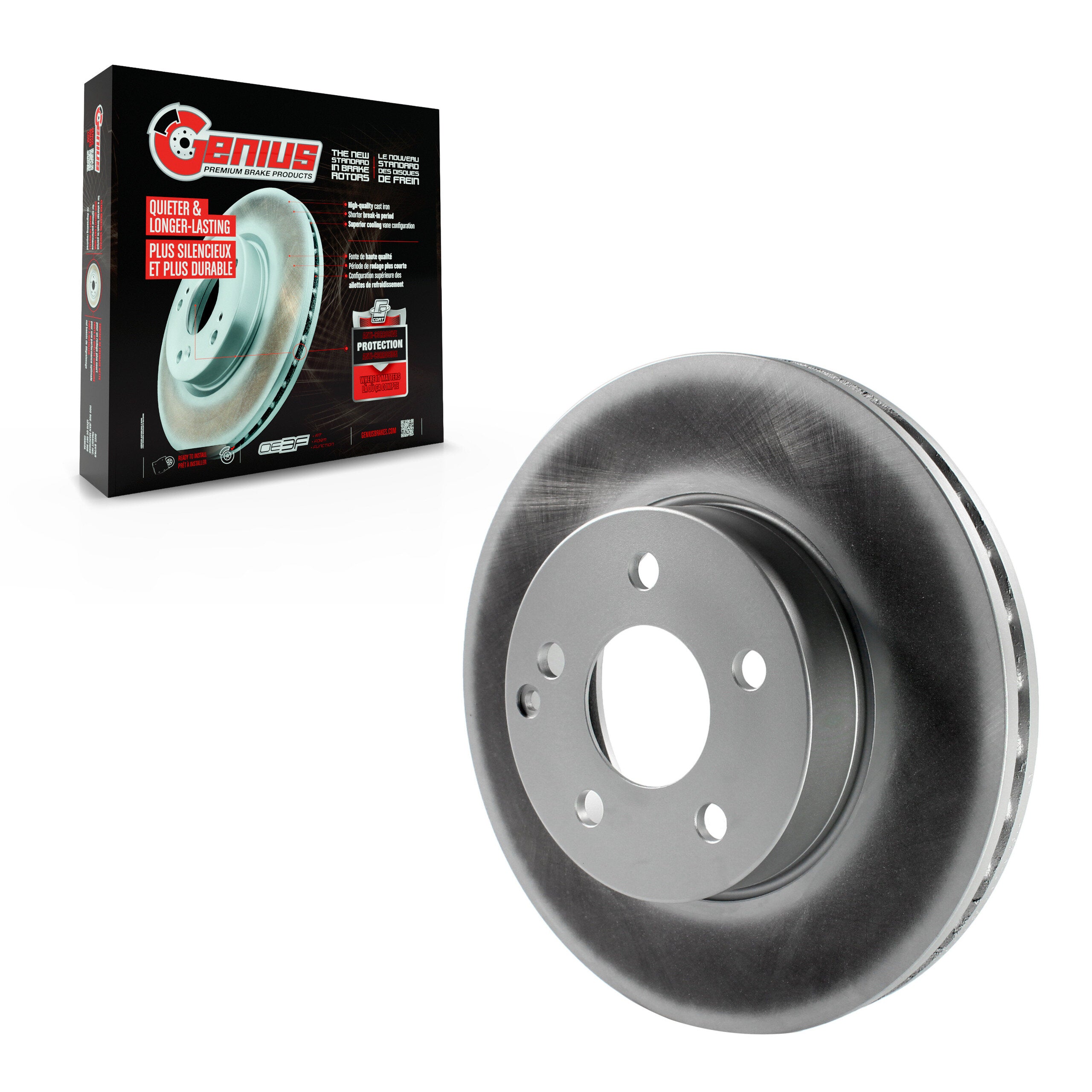 Genius GCR-980789 Disc Brake Rotor for 2008-2015 Mercedes-Benz C250, Mercedes-Benz C230, Mercedes-Benz C300 - Front