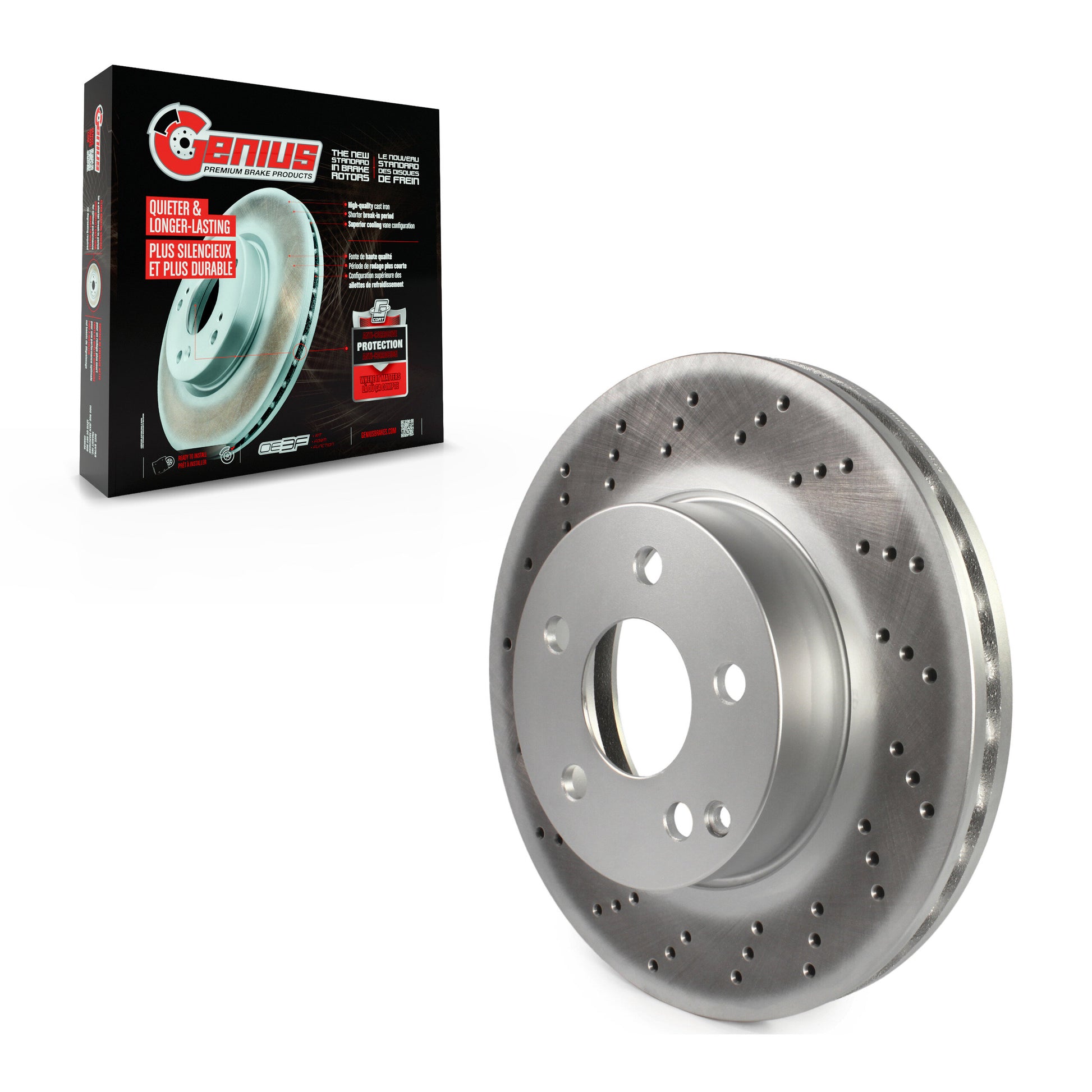 Genius GCR-980790OE Disc Brake Rotor for 2008-2015 Mercedes-Benz C250, Mercedes-Benz C230, Mercedes-Benz C300 - Front
