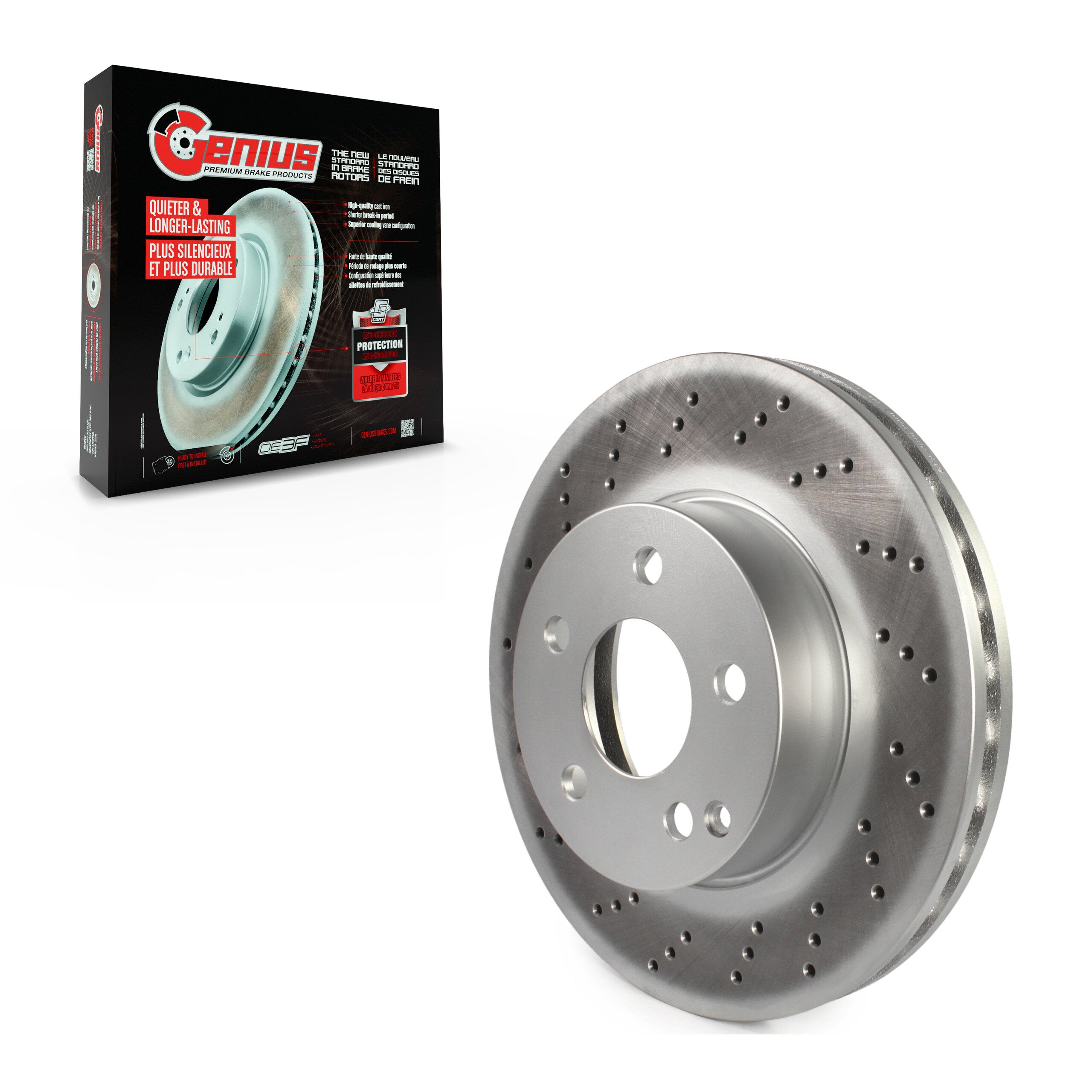 Genius GCR-980790OE Disc Brake Rotor for 2008-2015 Mercedes-Benz C250, Mercedes-Benz C230, Mercedes-Benz C300 - Front