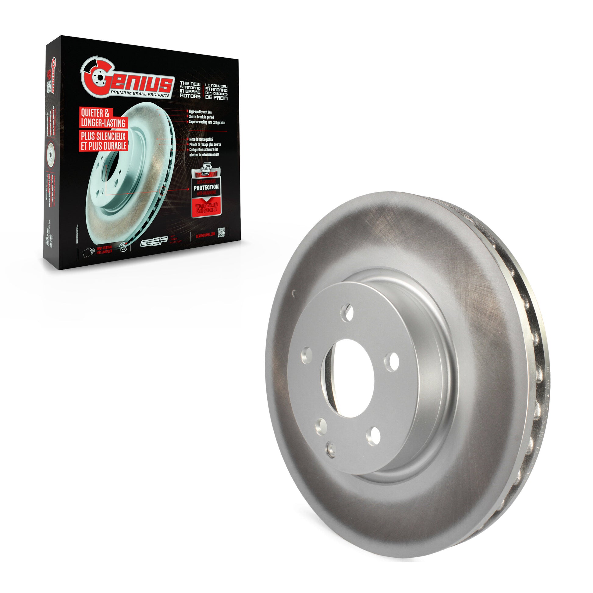Genius GCR-980793 Disc Brake Rotor for 2008-2019 Mercedes-Benz SLC300, Mercedes-Benz C300, Mercedes-Benz E250 - Front