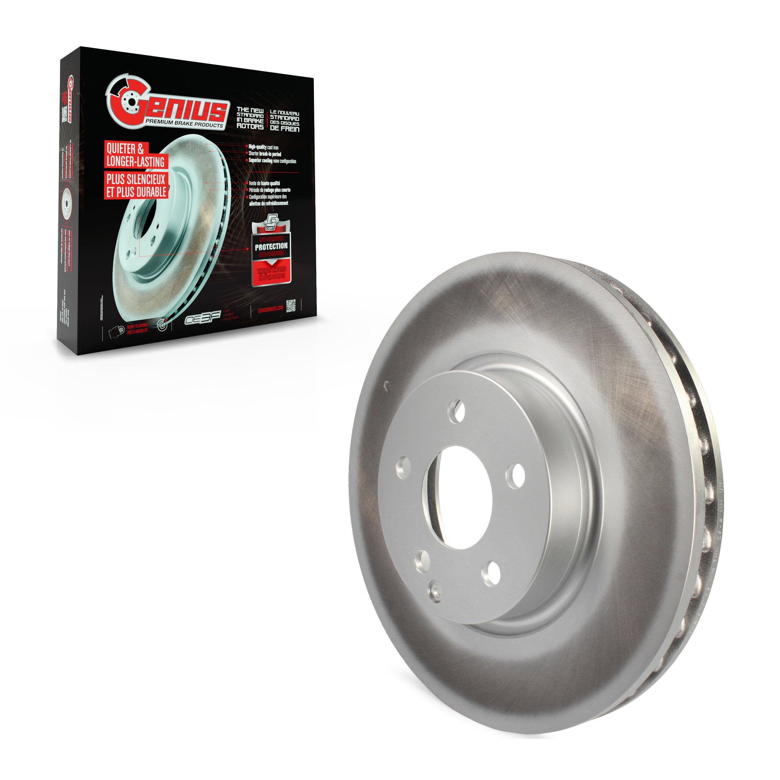 Genius GCR-980793 Disc Brake Rotor for 2008-2019 Mercedes-Benz SLC300, Mercedes-Benz C300, Mercedes-Benz E250 - Front