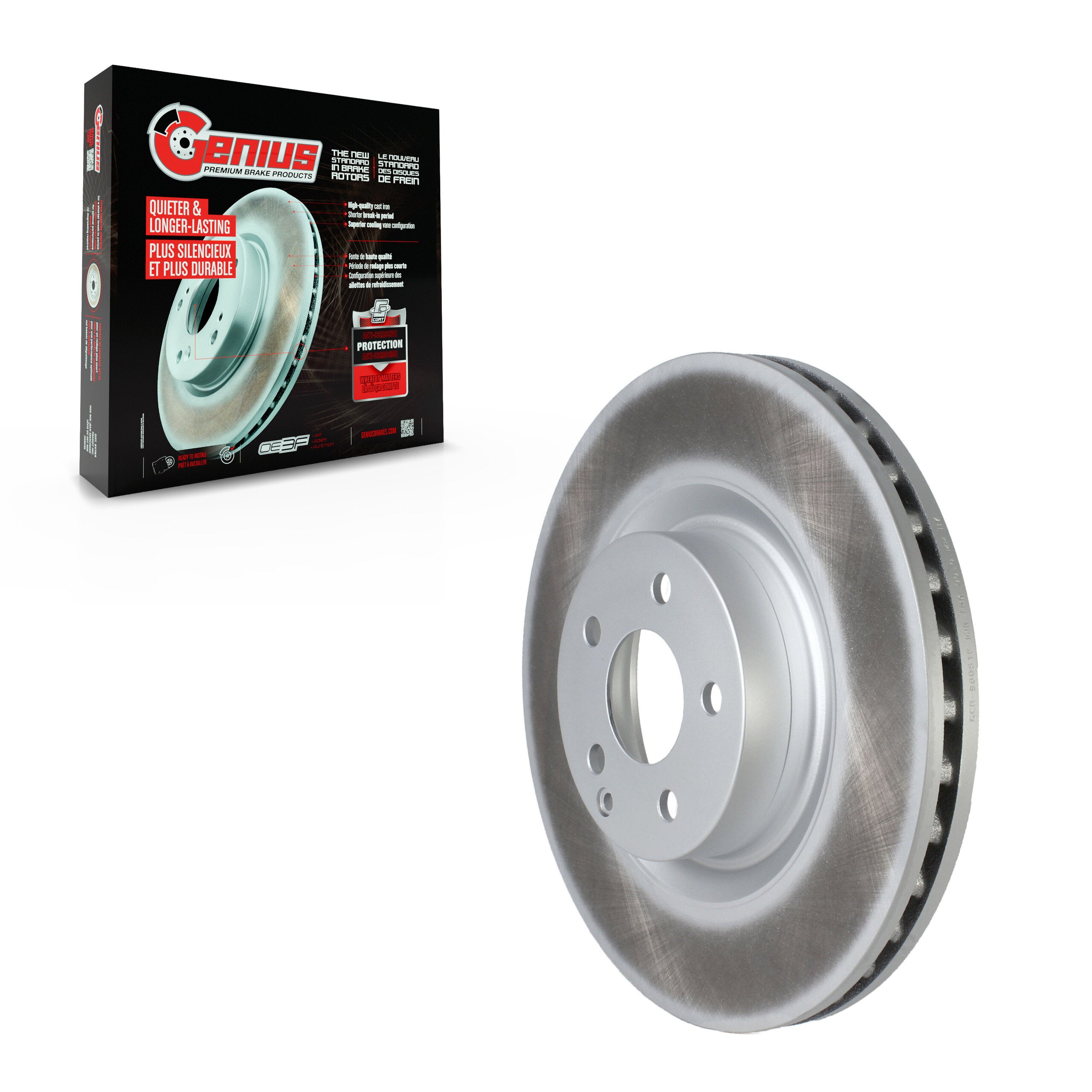 Genius GCR-980818 Disc Brake Rotor for 2010-2017 Mercedes-Benz E550, Mercedes-Benz E400, Mercedes-Benz C250 - Front