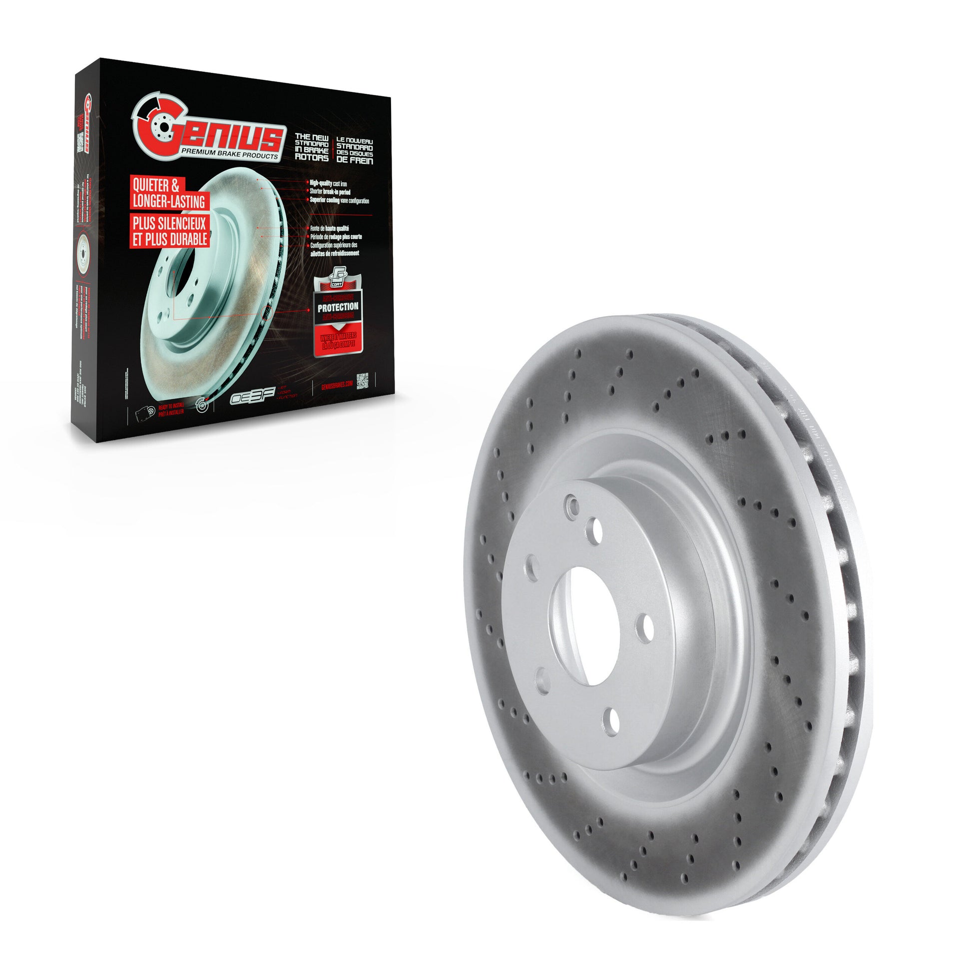 Genius GCR-980818OE Disc Brake Rotor for 2010-2017 Mercedes-Benz E550, Mercedes-Benz E400, Mercedes-Benz C250 - Front