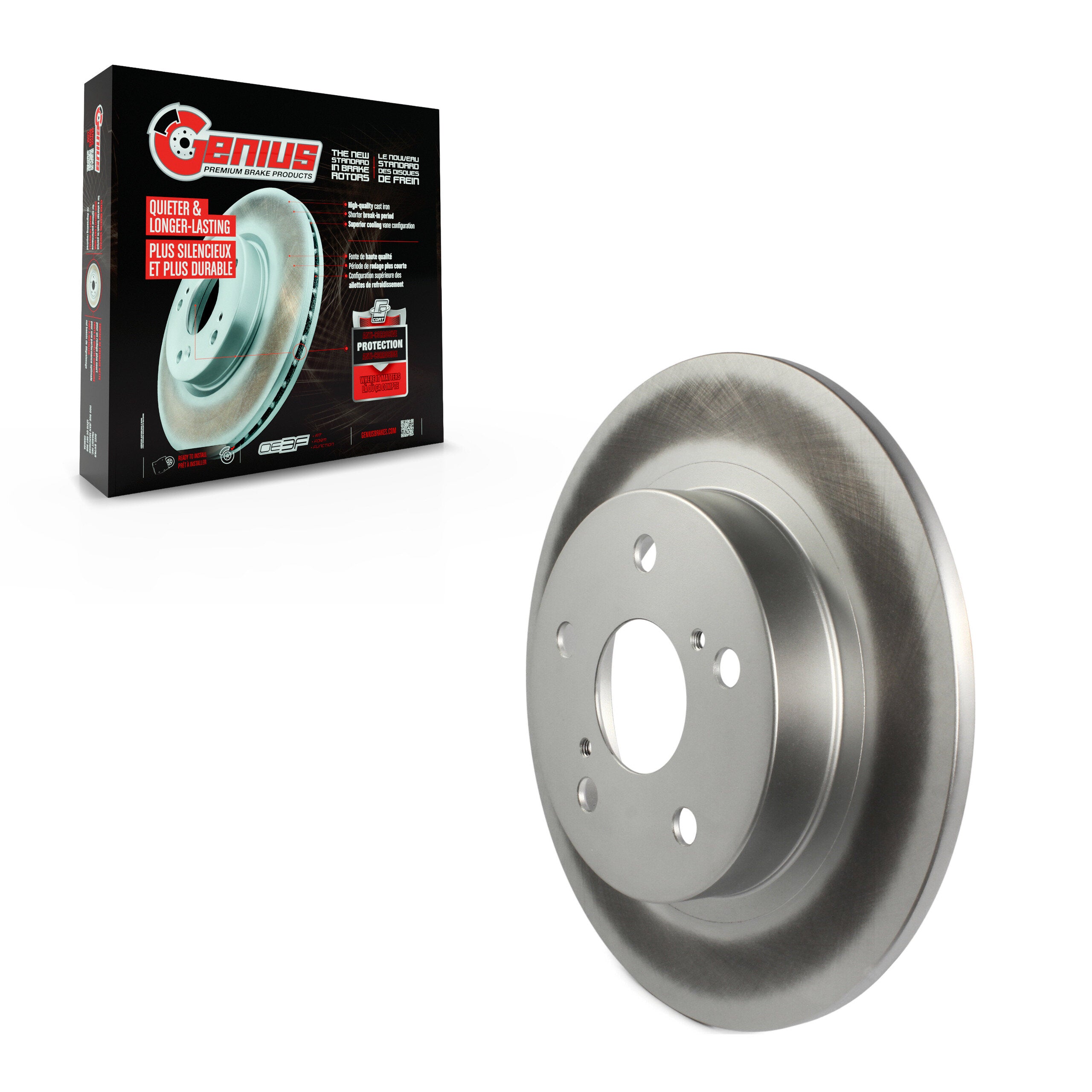 Genius GCR-980862 Disc Brake Rotor for 2011-2016 Scion tC - Rear