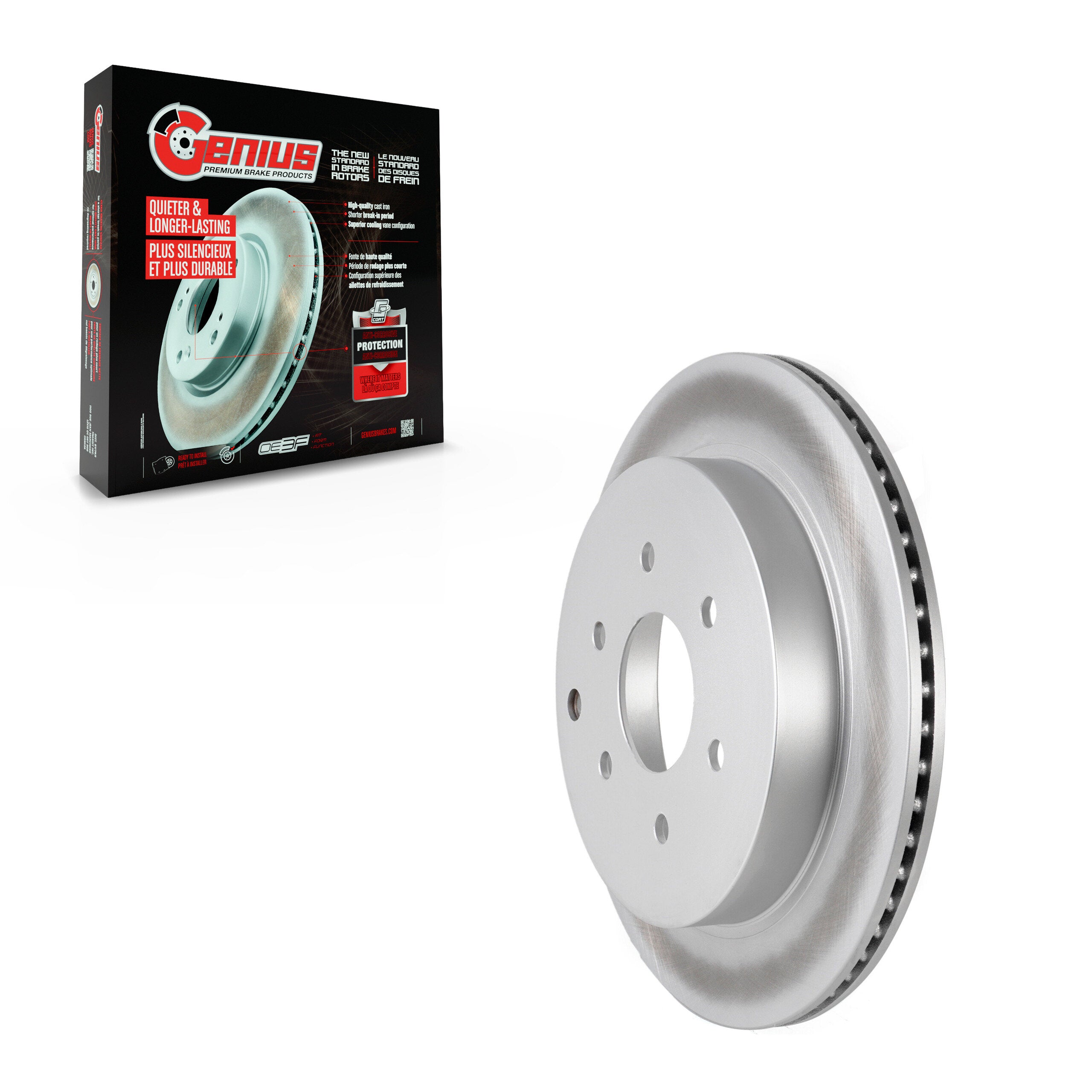 Genius GCR-980866 Disc Brake Rotor for 2011-2024 Nissan Armada, INFINITI QX80, INFINITI QX56 - Rear