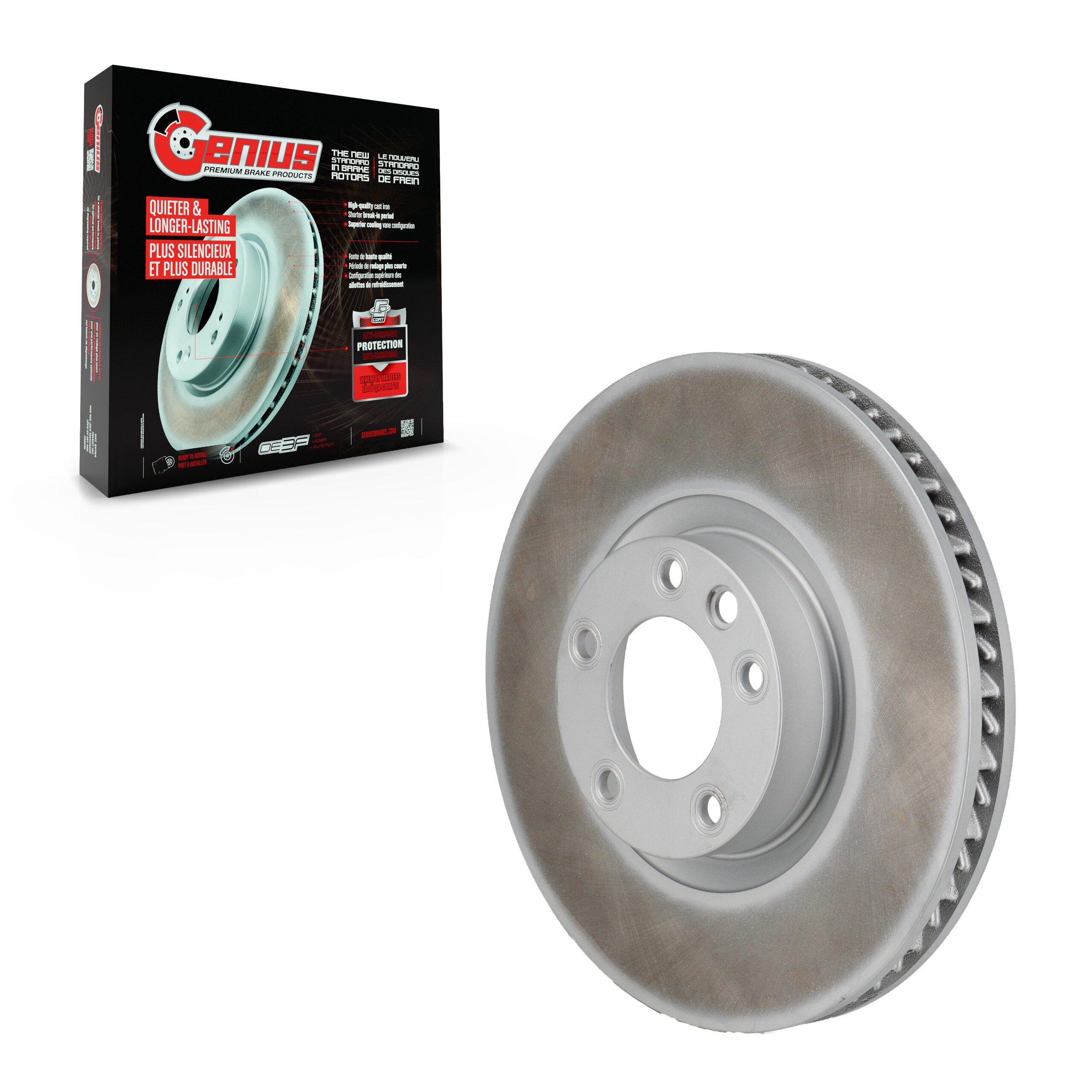 Genius GCR-980872 Disc Brake Rotor for 2011-2018 Porsche Cayenne, Volkswagen Touareg - Front Left
