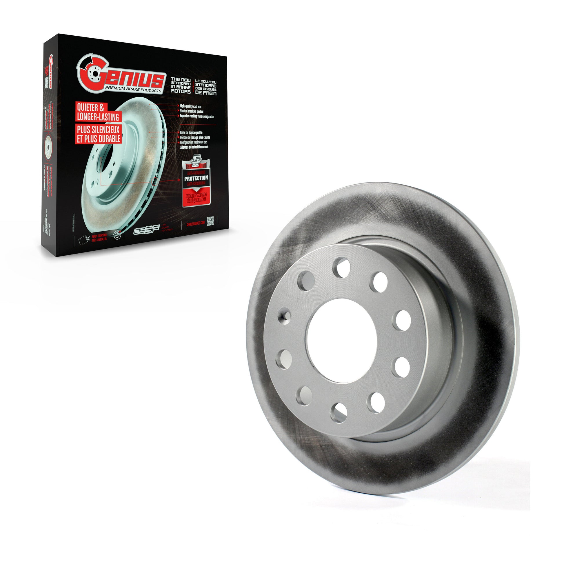 Genius GCR-980874 Disc Brake Rotor for 2009-2019 Volkswagen Golf Alltrack, Volkswagen Golf, Volkswagen Golf SportWagen - Rear