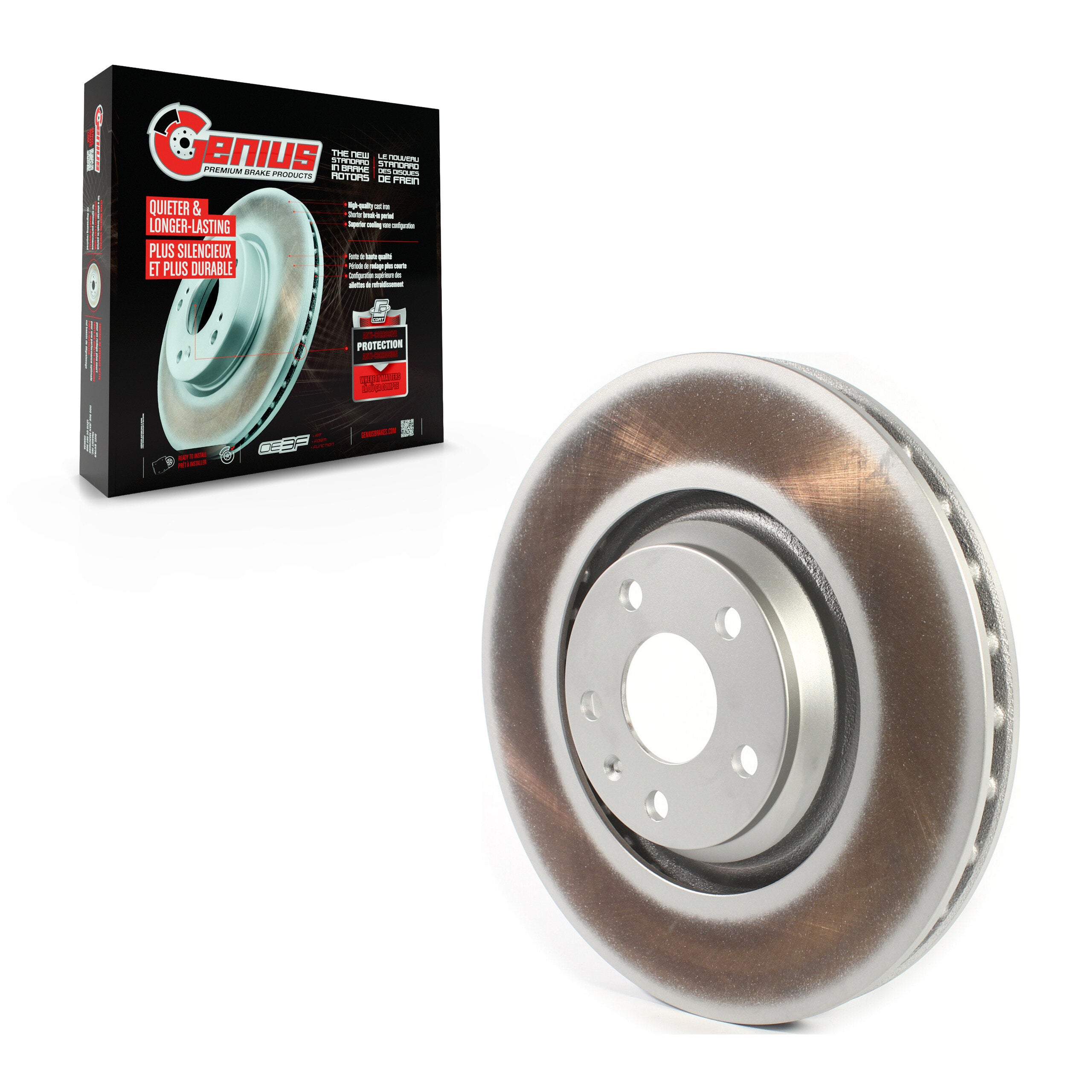 Genius GCR-980877 Disc Brake Rotor for 2008-2015 Audi TT Quattro, Audi TTS Quattro - Front