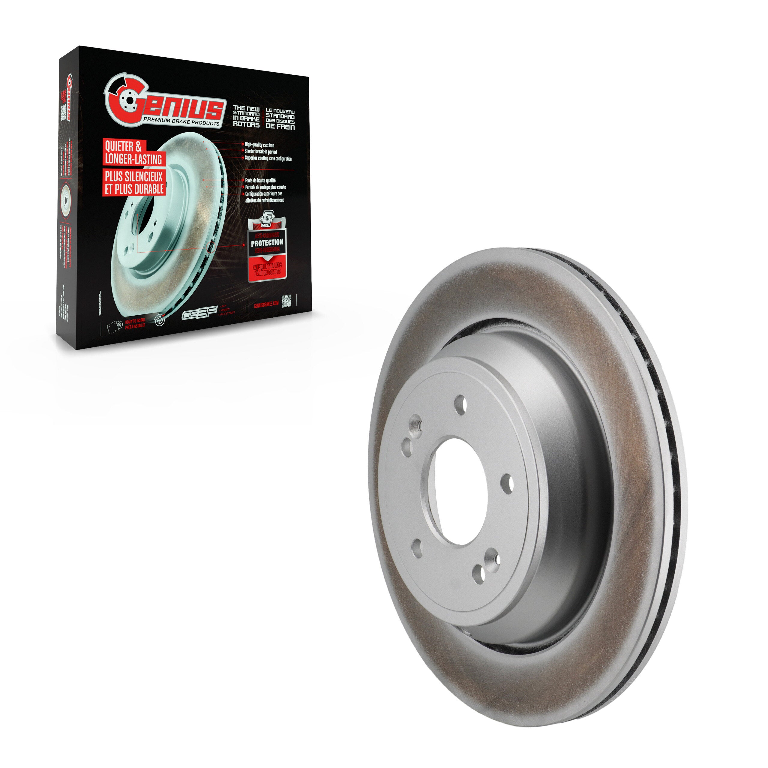 Genius GCR-980884 Disc Brake Rotor for 2011-2017 Kia K900, Hyundai Equus - Rear