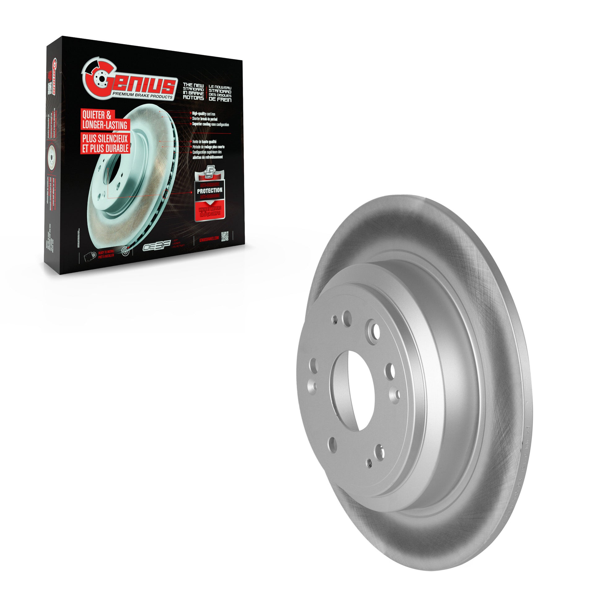Genius GCR-980901 Disc Brake Rotor for 2010-2015 Honda Crosstour, Honda Accord Crosstour - Rear