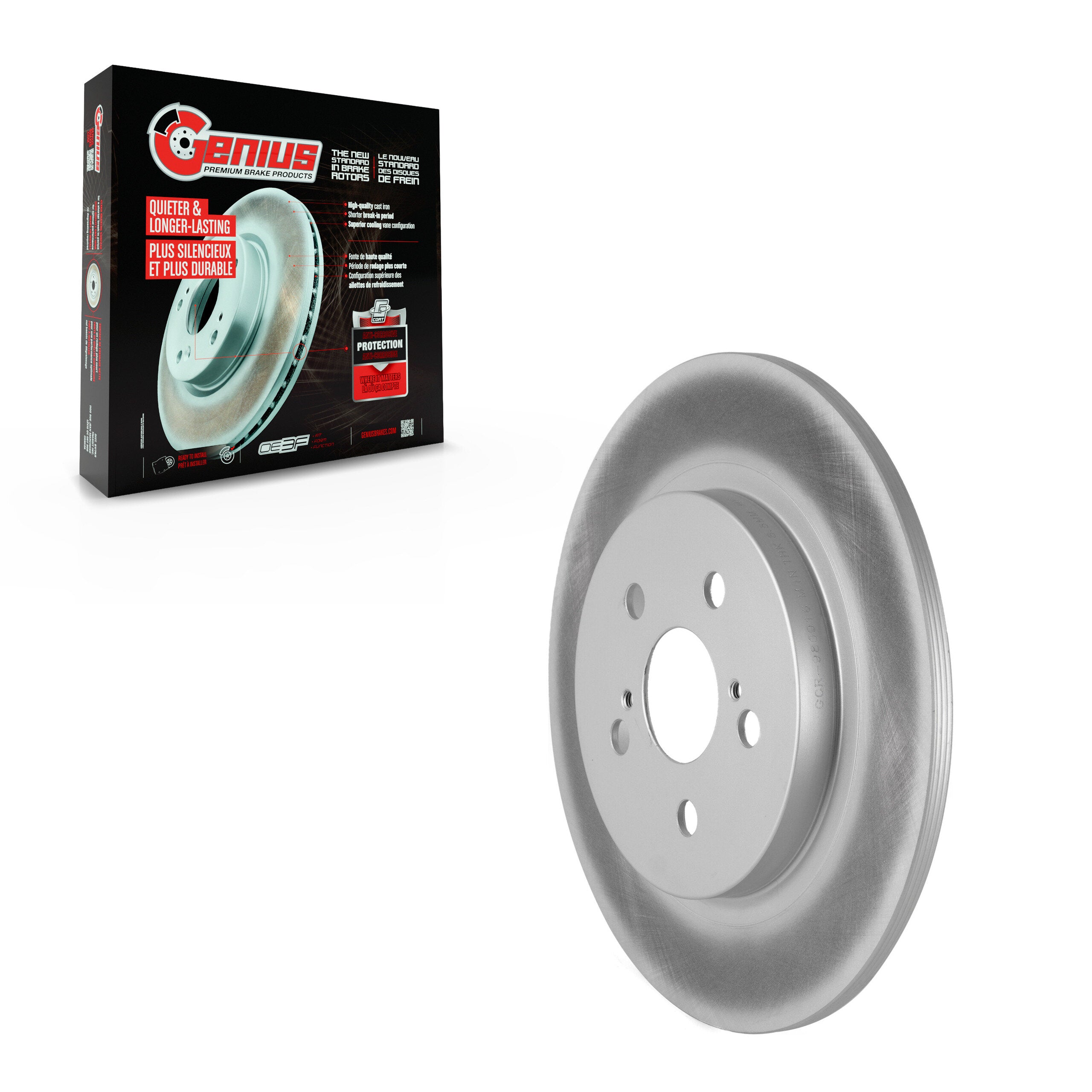 Genius GCR-980916 Disc Brake Rotor for 2011-2017 Lexus CT200h - Rear