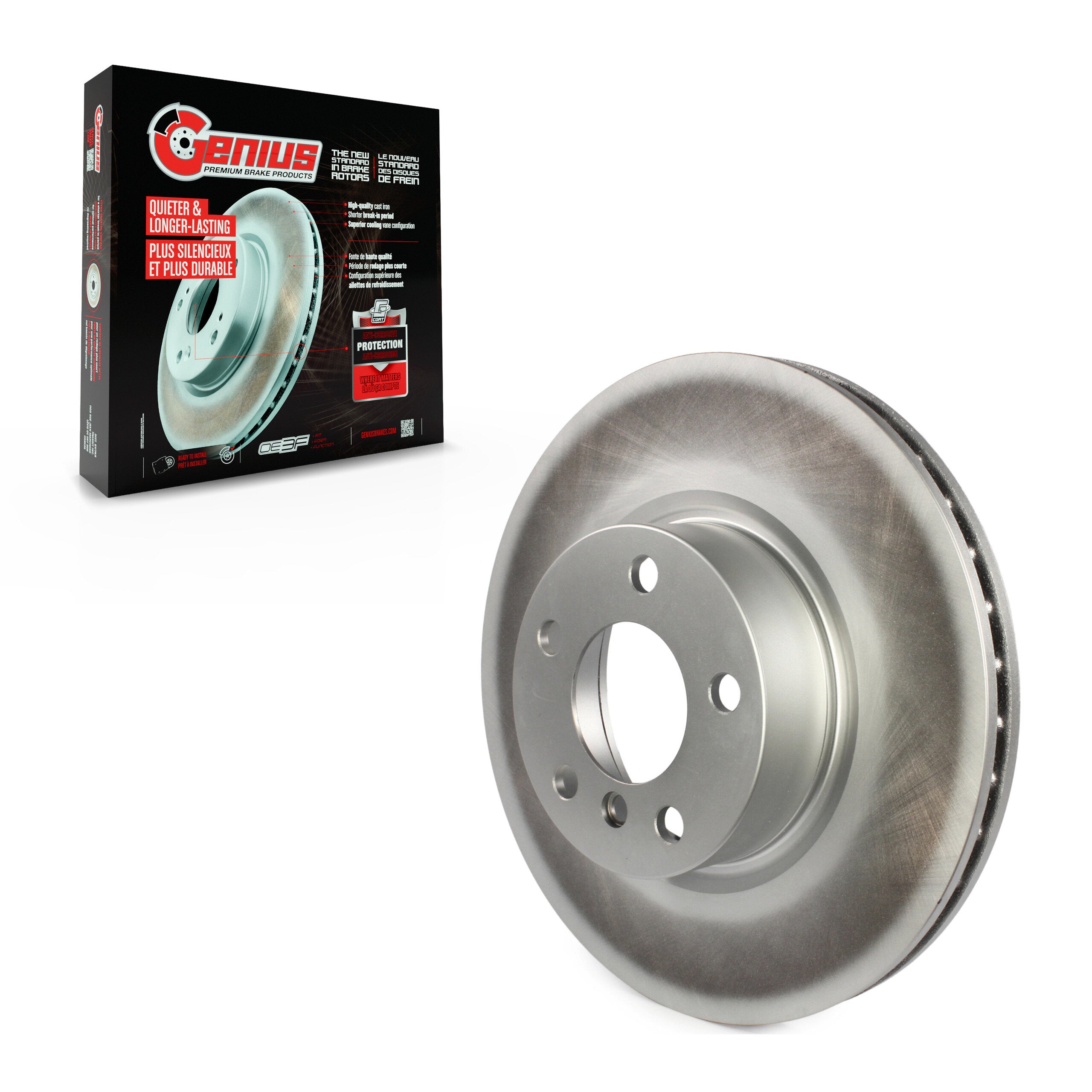 Genius GCR-980925 Disc Brake Rotor for 2011-2018 BMW X4, BMW X3 - Front