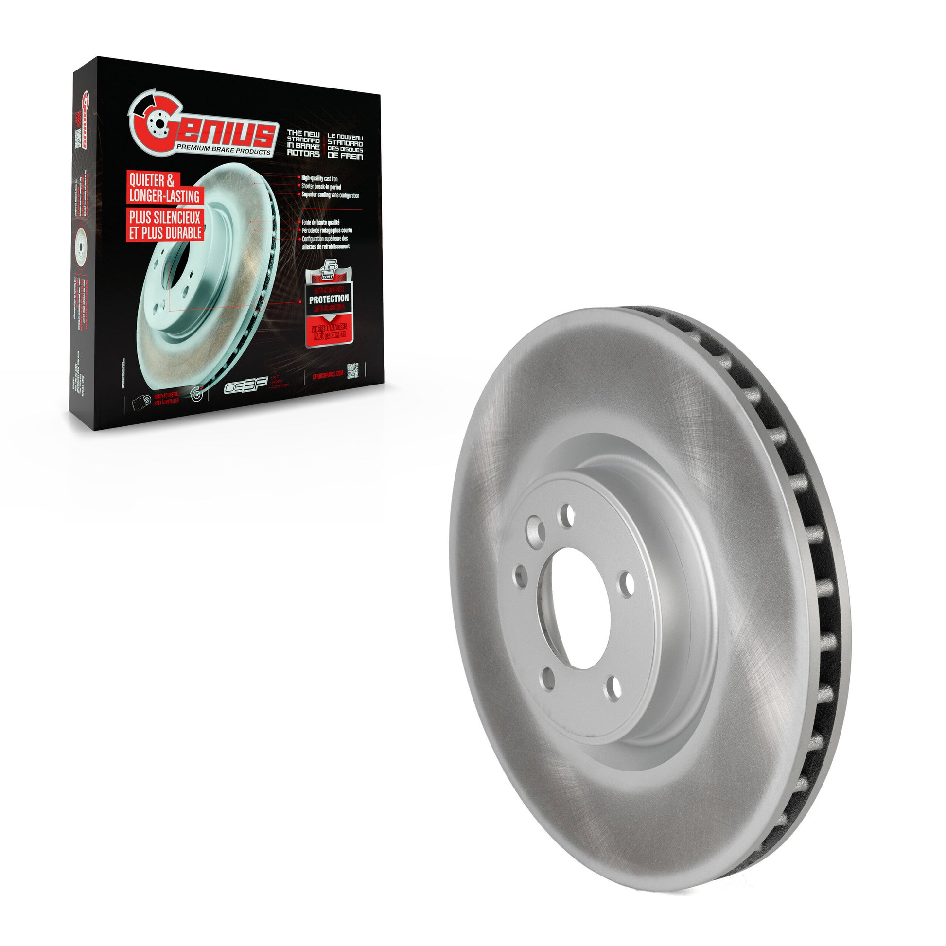 Genius GCR-980926 Disc Brake Rotor for 2010-2025 Land Rover Defender 130, Land Rover Discovery, Land Rover Defender 110 - Front
