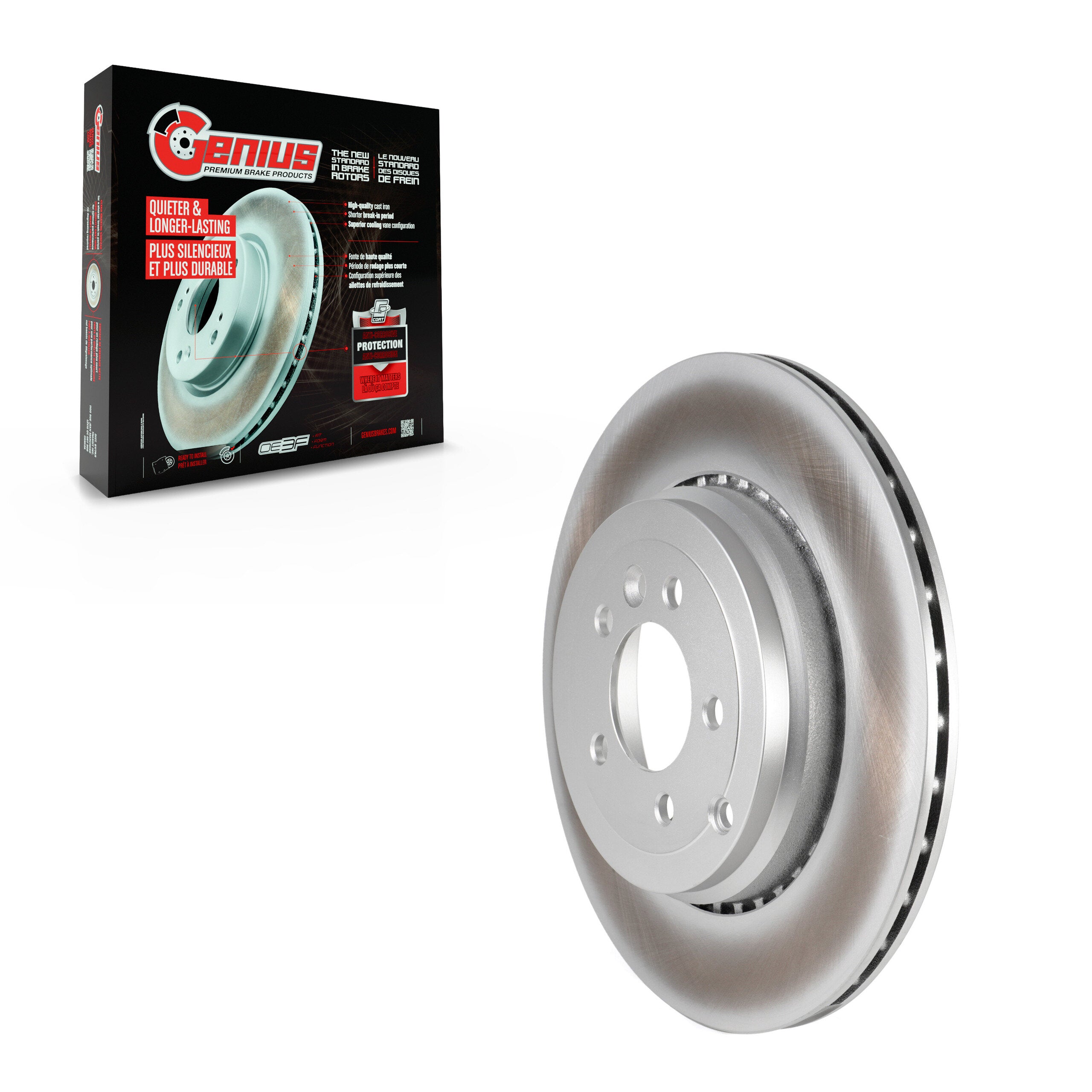 Genius GCR-980927 Disc Brake Rotor for 2010-2013 Land Rover Range Rover Sport - Rear