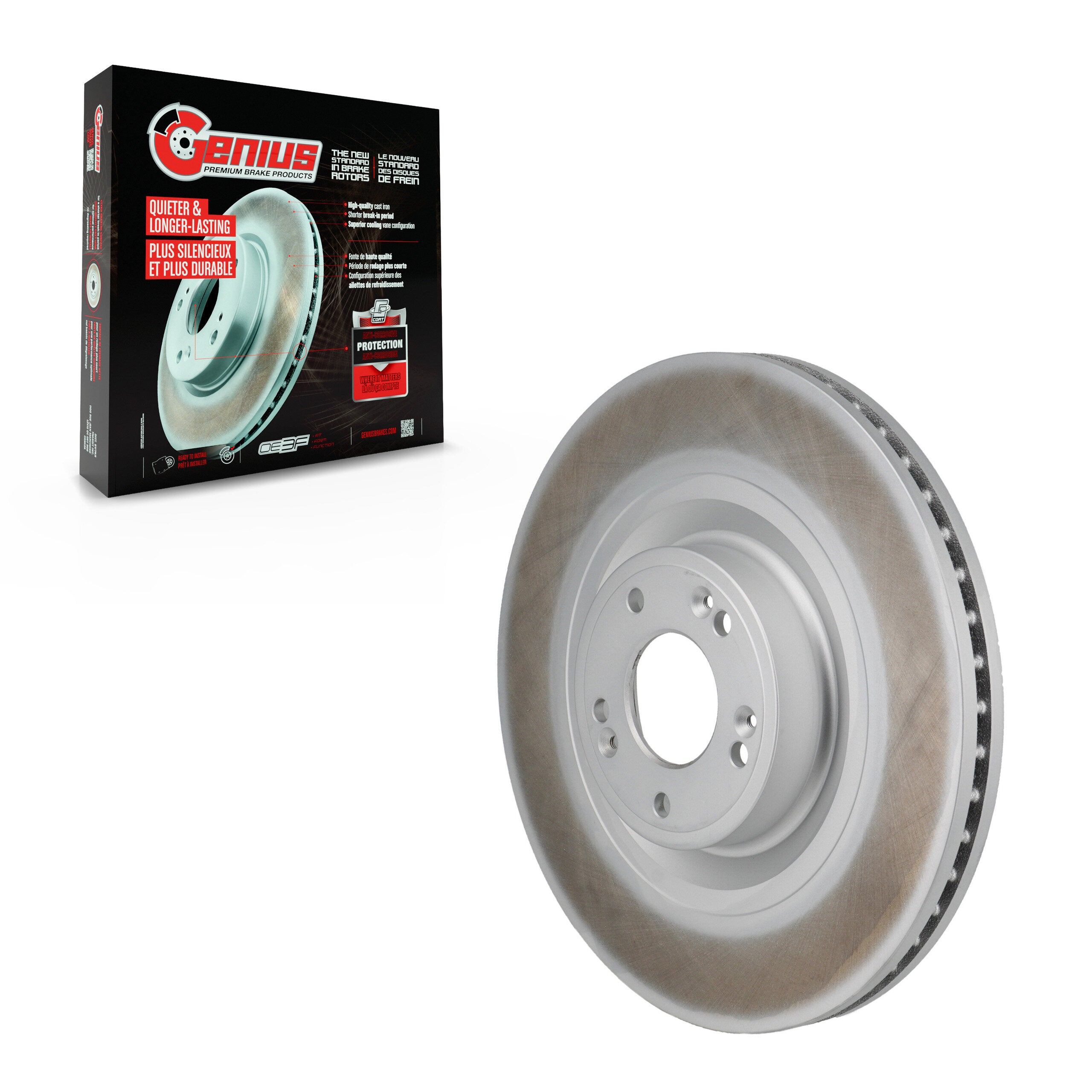 Genius GCR-980945 Disc Brake Rotor for 2012-2017 Genesis G80, Hyundai Genesis, Kia K900 - Front