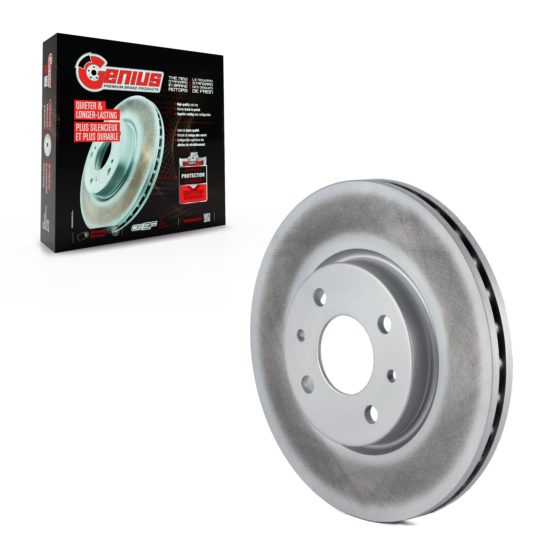 Genius GCR-980950 Disc Brake Rotor for 2012-2017 Fiat 500 - Front