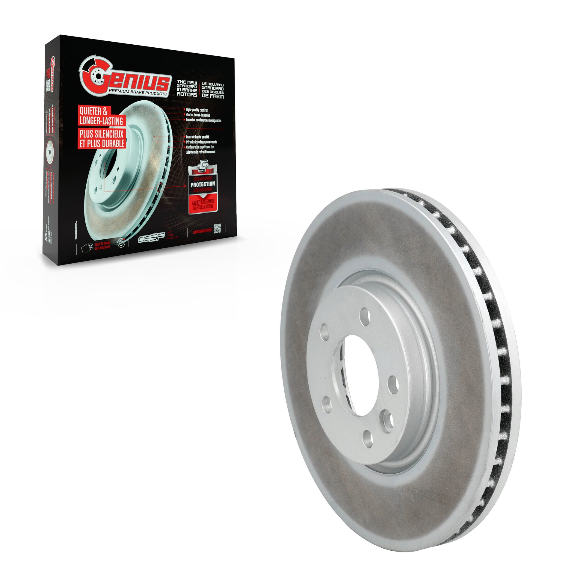 Genius GCR-980953 Disc Brake Rotor for 2009-2016 Volkswagen CC, Volkswagen Passat CC - Front