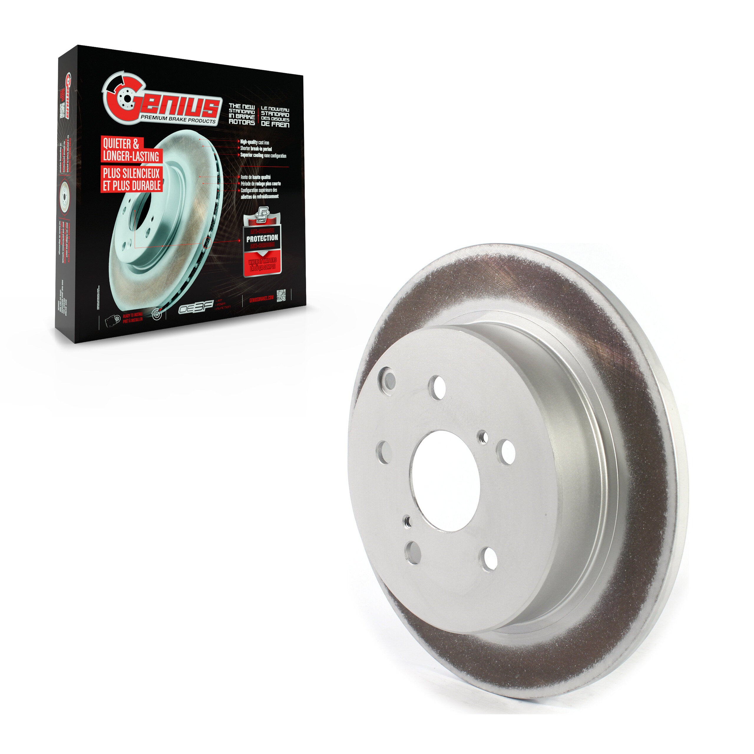 Genius GCR-980955 Disc Brake Rotor for 2012-2020 Toyota Mirai, Toyota Prius V - Rear