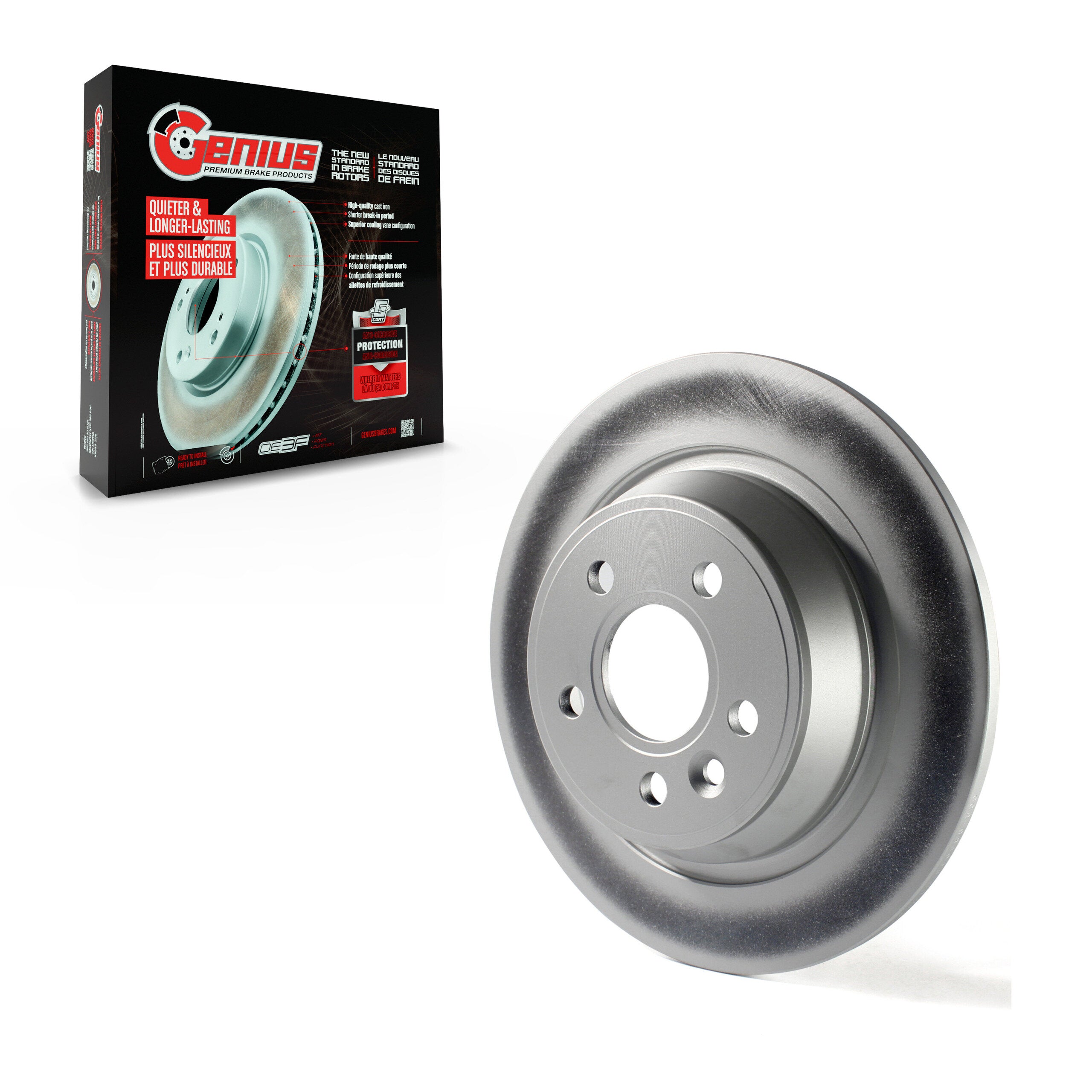 Genius GCR-980956 Disc Brake Rotor for 2012-2015 Land Rover Range Rover Evoque - Rear