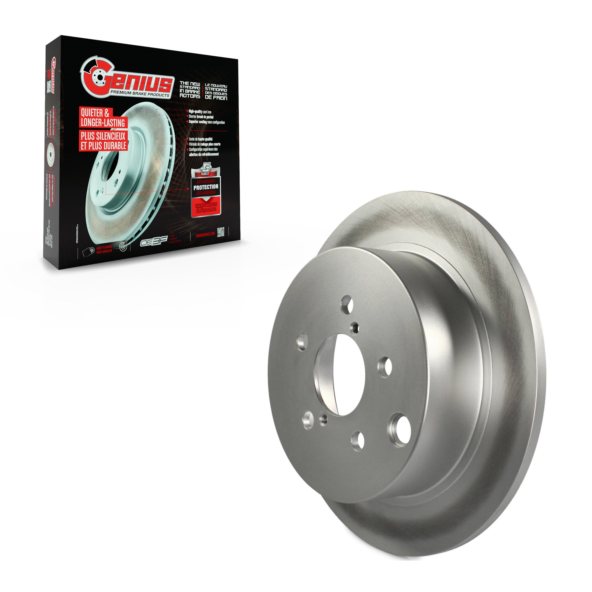 Genius GCR-980962 Disc Brake Rotor for 2012-2023 Subaru Crosstrek, Subaru Impreza, Subaru Forester - Rear