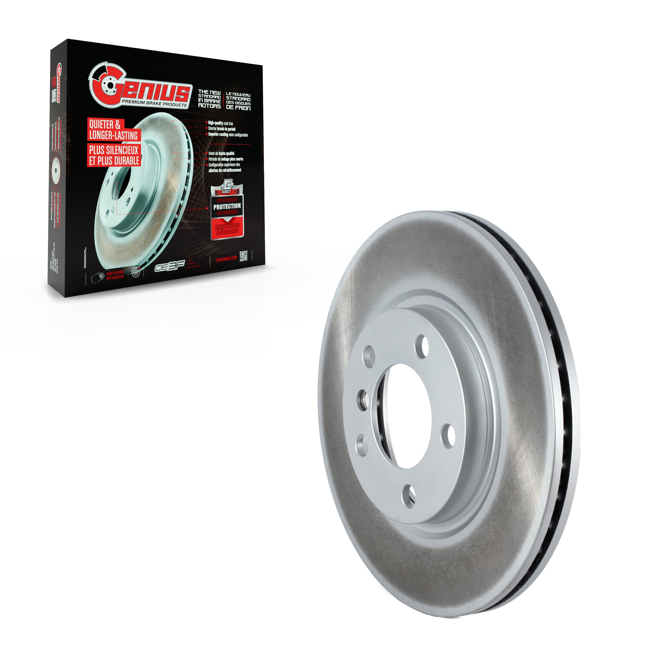 Genius GCR-980967 Disc Brake Rotor for 2011-2016 Mini Cooper Countryman, Mini Cooper Paceman - Front