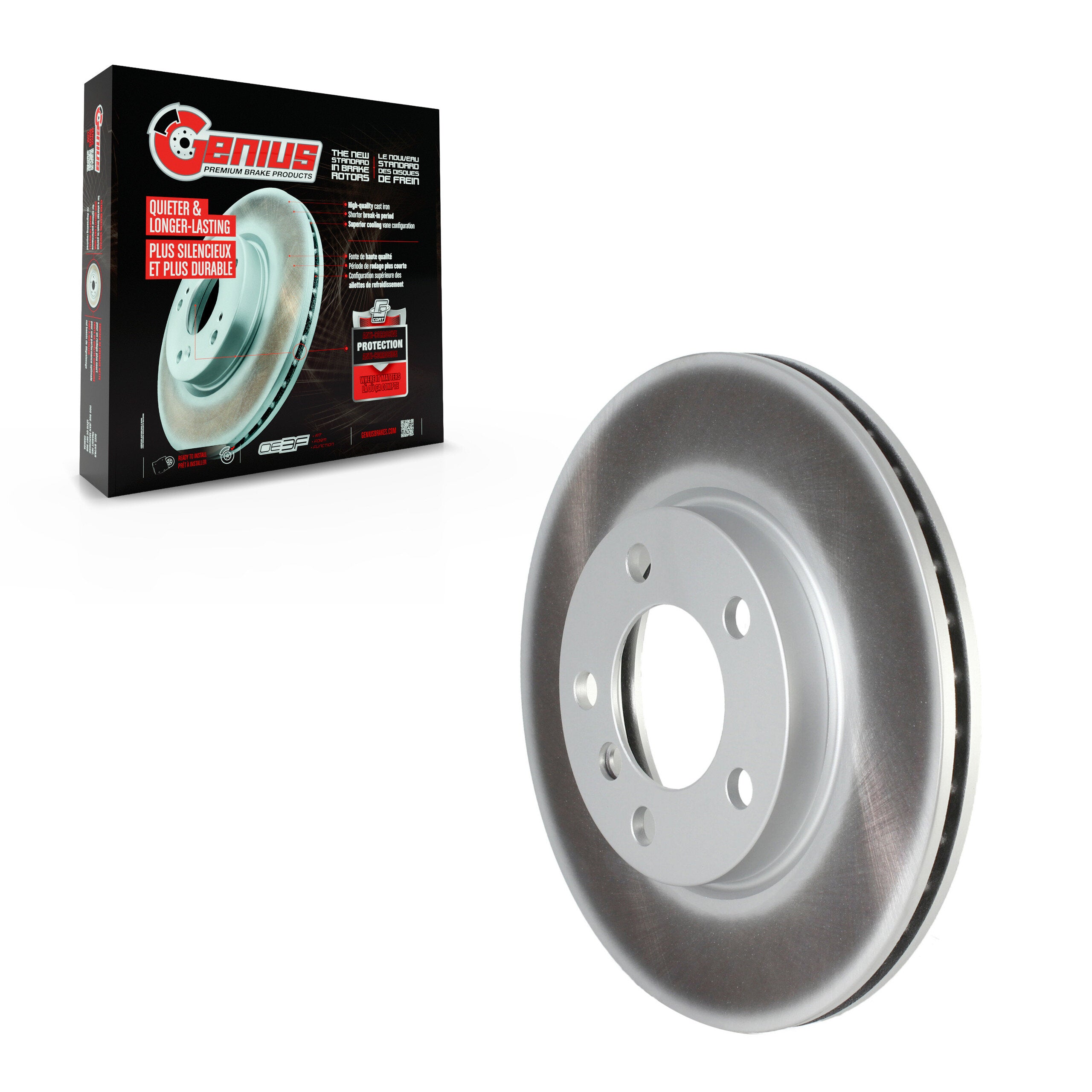 Genius GCR-980968 Disc Brake Rotor for 2011-2016 Mini Cooper Countryman, Mini Cooper Paceman - Front