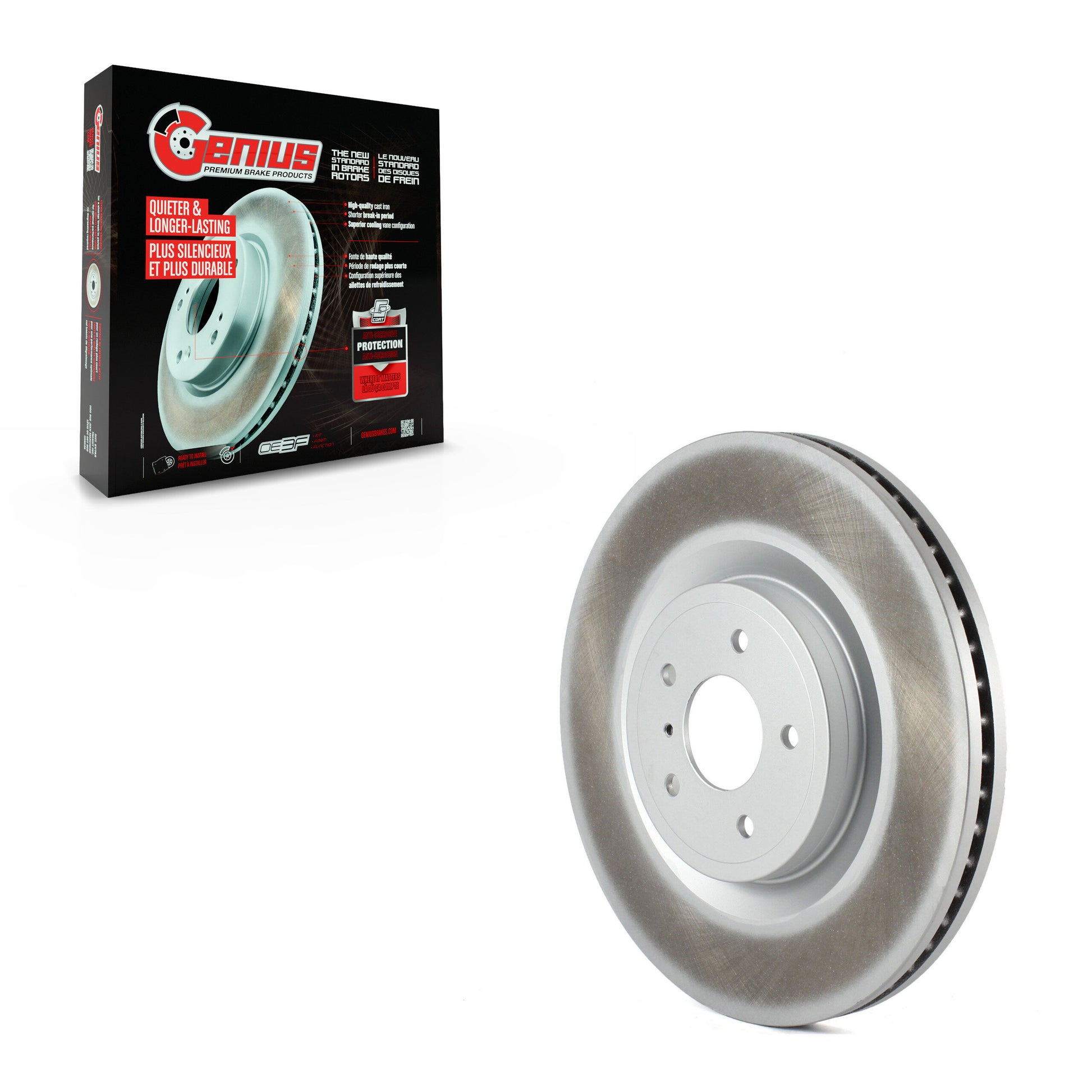 Genius GCR-980974 Disc Brake Rotor for 2012-2021 Nissan NV1500, Nissan NV2500, Nissan NV3500 - Rear