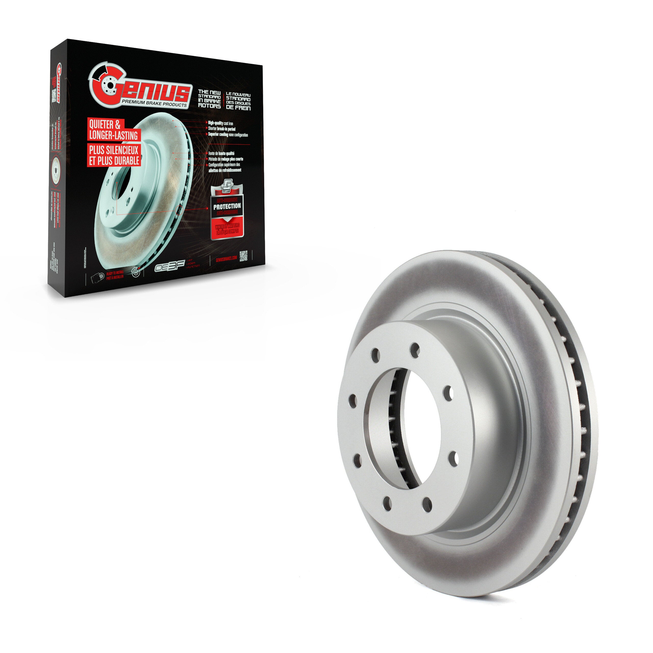 Genius GCR-980975 Disc Brake Rotor for 2012-2021 Nissan NV1500, Nissan NV2500, Nissan NV3500 - Front