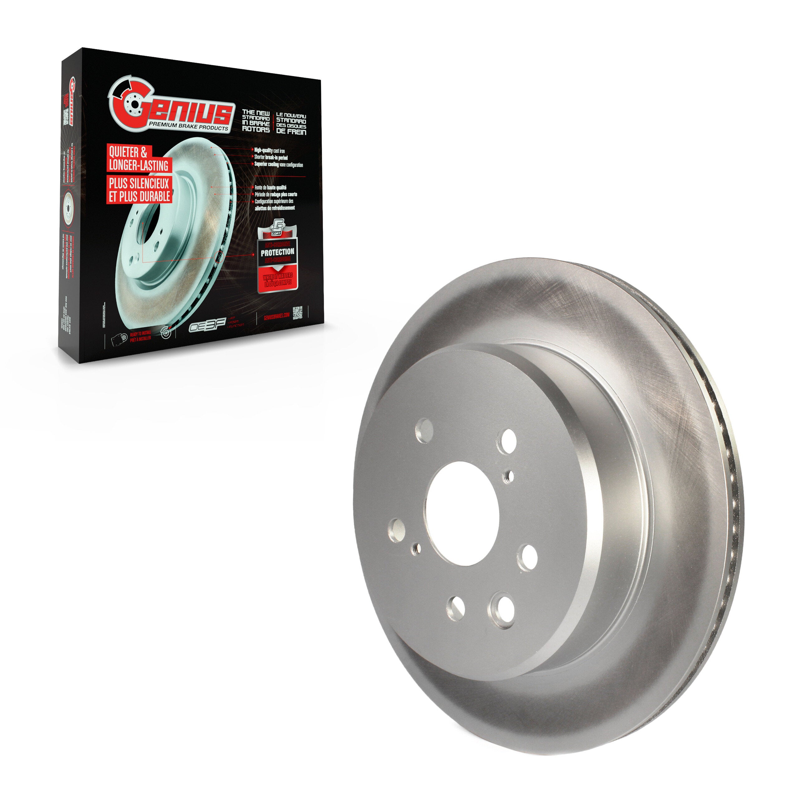 Genius GCR-980984 Disc Brake Rotor for 2013-2021 Lexus RC300, Lexus RC350, Lexus GS300 - Rear