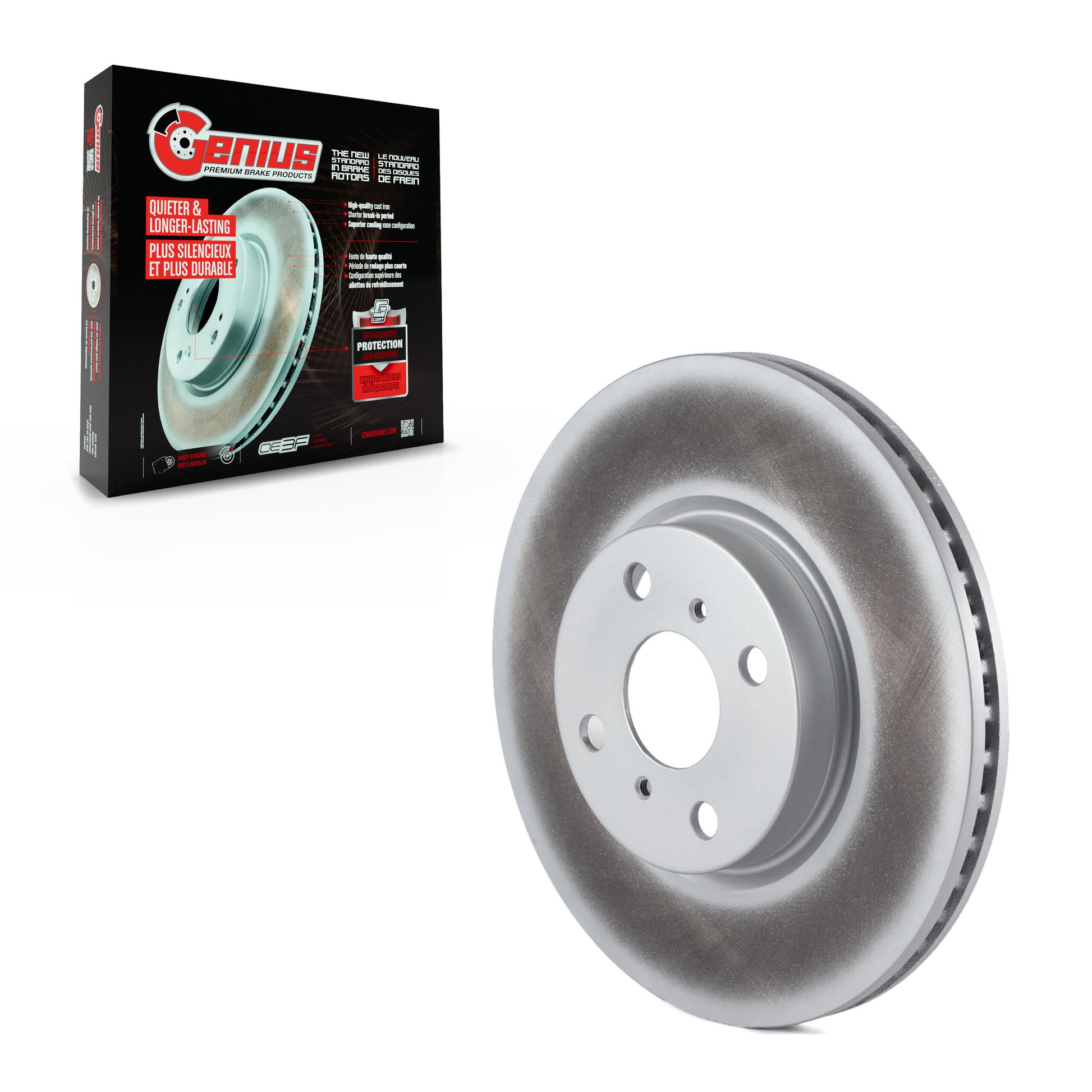 Genius GCR-980987 Disc Brake Rotor for 2012-2018 Toyota Yaris - Front