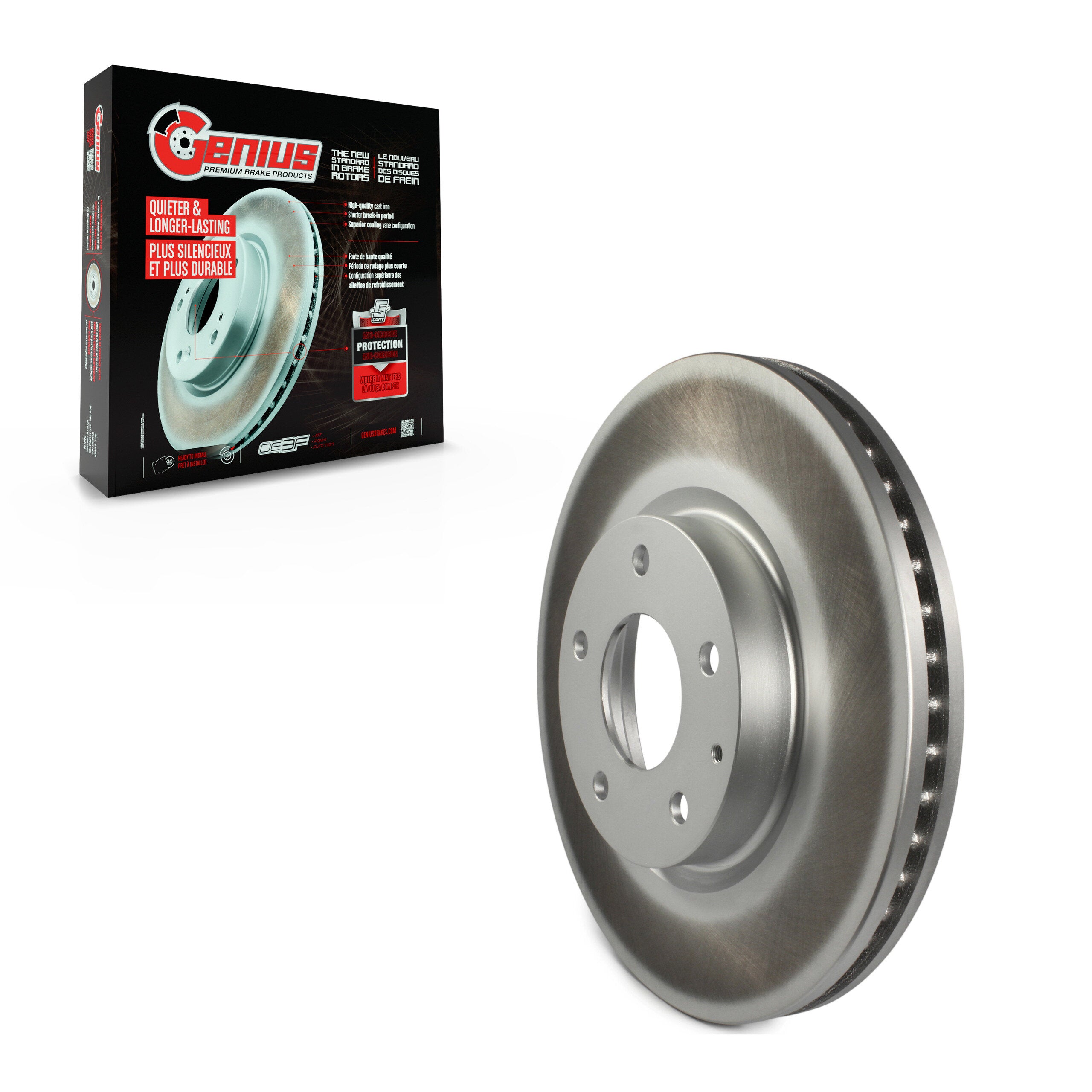 Genius GCR-981011 Disc Brake Rotor for 2013-2018 Mazda 6, Mazda CX-5 - Front