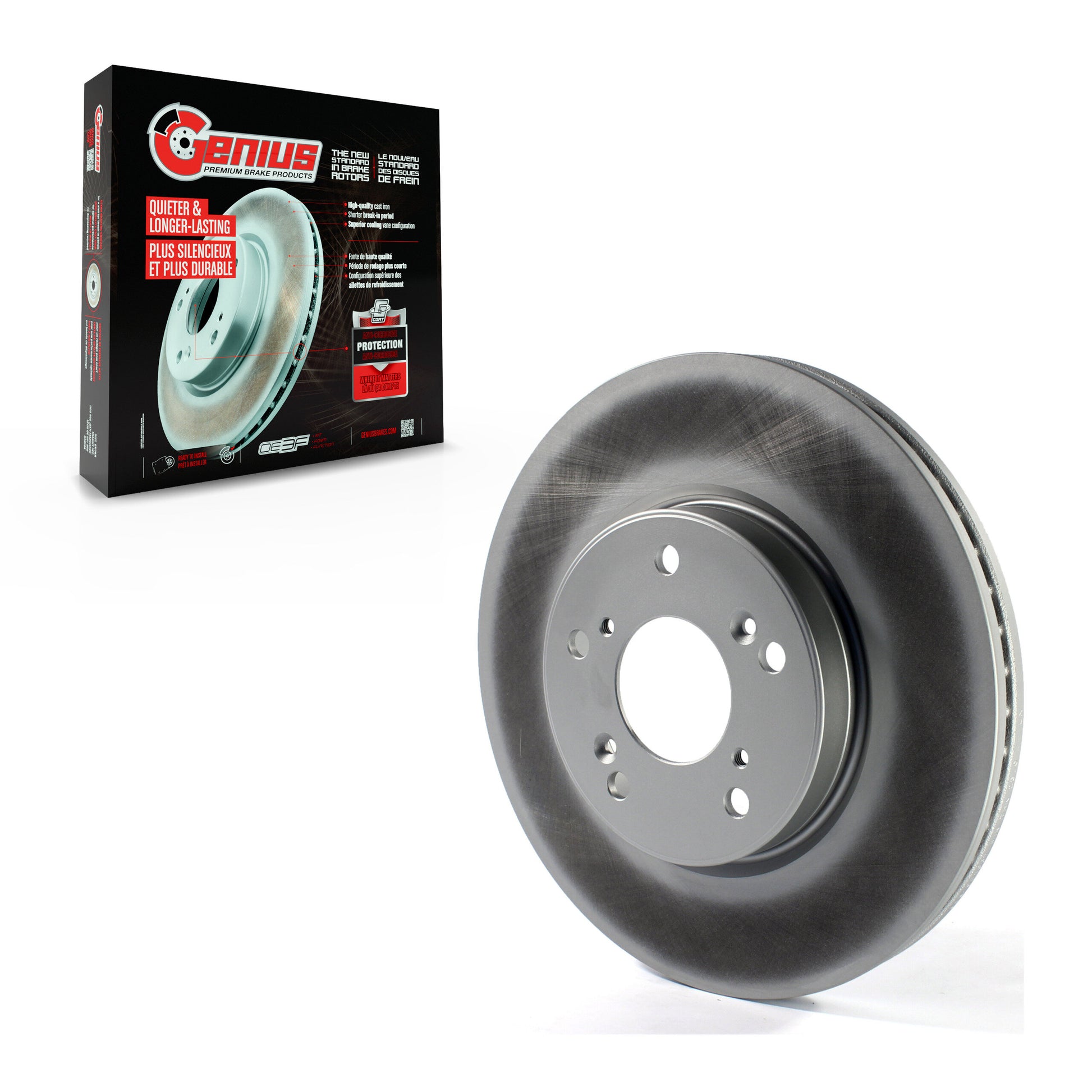 Genius GCR-981037 Disc Brake Rotor for 2013-2022 Honda CR-V, Honda HR-V, Honda Accord - Front