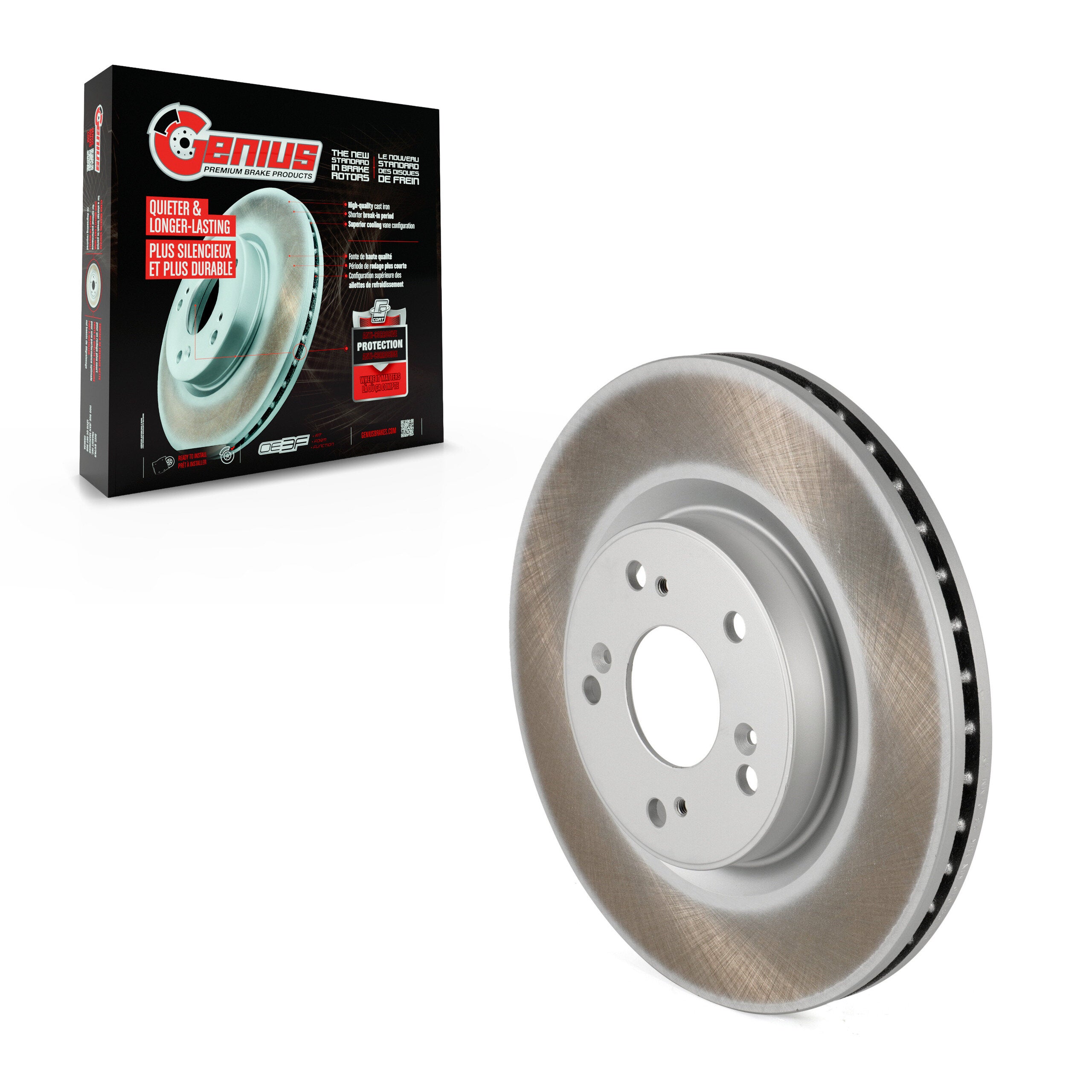 Genius GCR-981040 Disc Brake Rotor for 2012-2016 Honda CR-V - Front