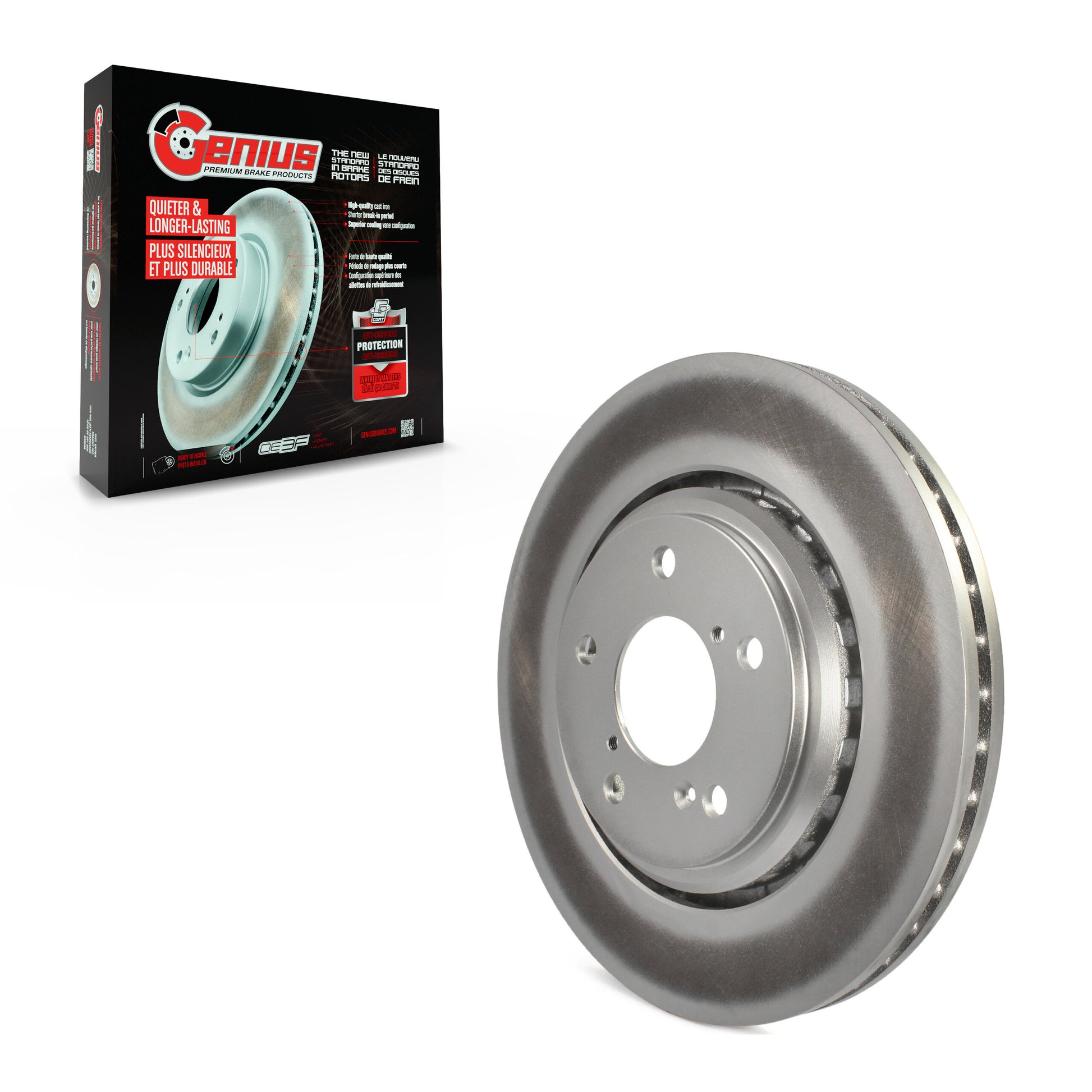 Genius GCR-981053 Disc Brake Rotor for 2015-2024 Acura MDX, Honda Passport, Honda Ridgeline - Front
