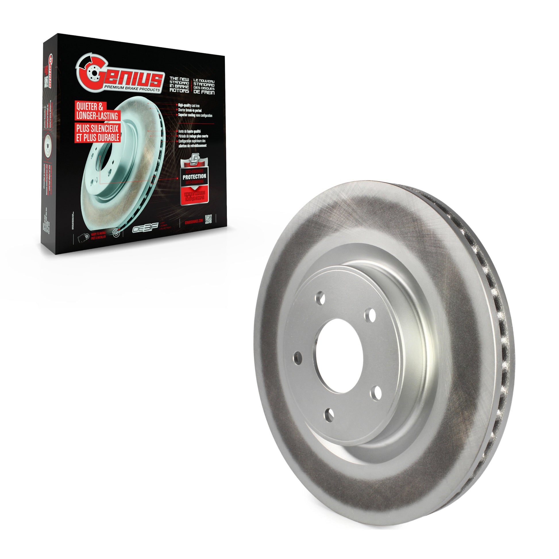 Genius GCR-981055 Disc Brake Rotor for 2013-2024 Nissan Z, INFINITI Q60, INFINITI QX50 - Front